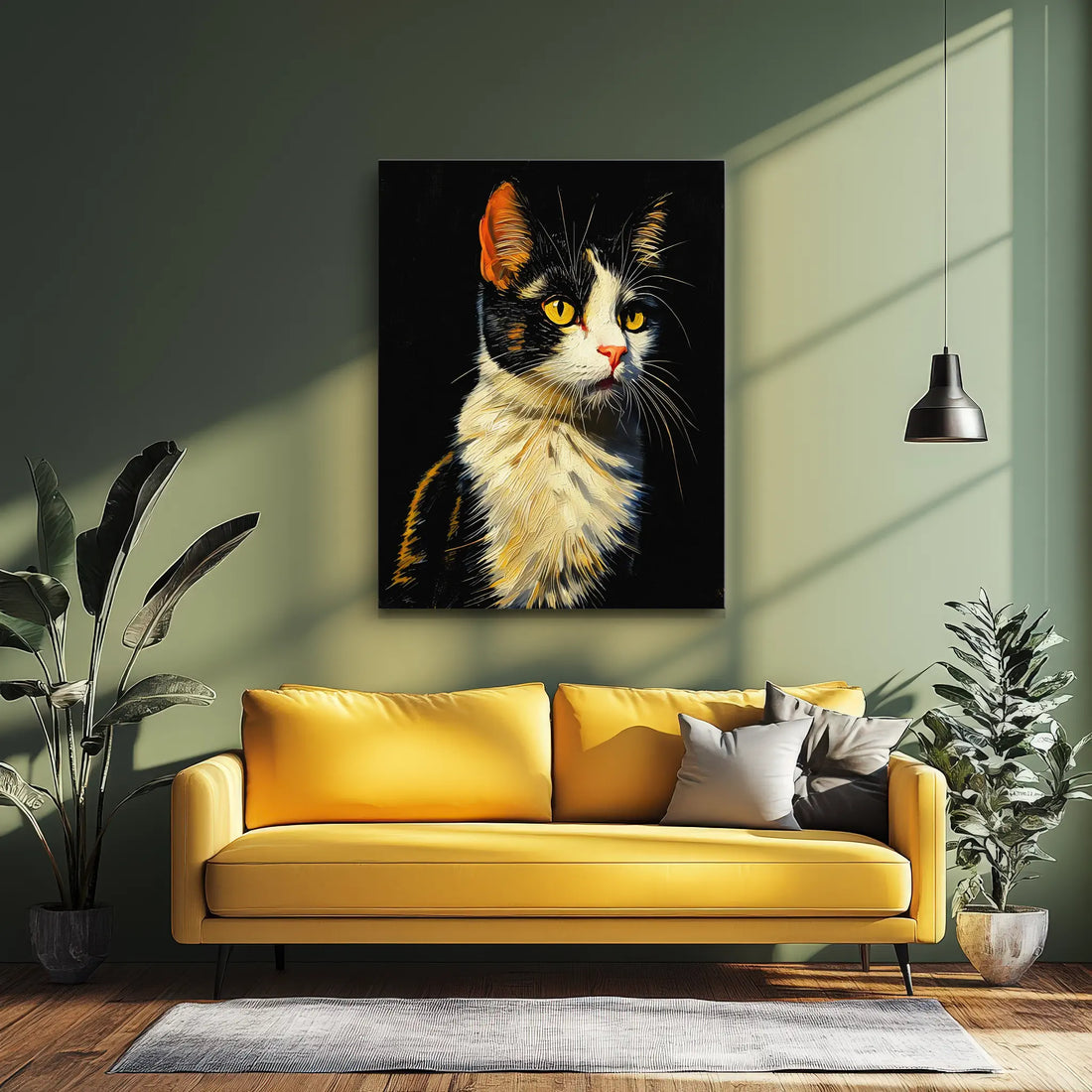 Bright-Eyed Calico Cat Giclée Print 456010 Visual Wall Art AR3:4V-AR4:5V Giclée Print