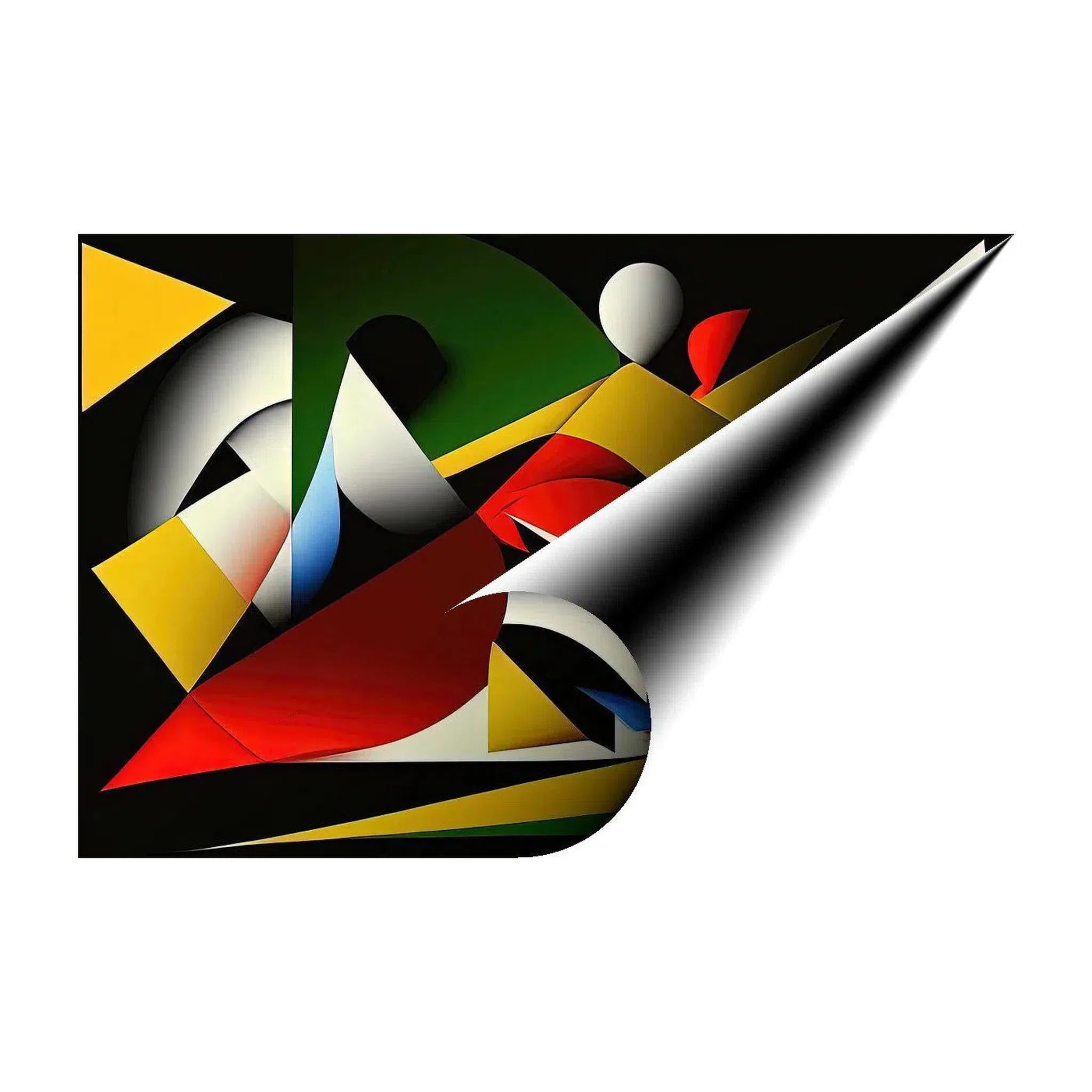 Broken, Abstract Art Print 32831 Giclée Rolled Canvas Print Visual Wall Art