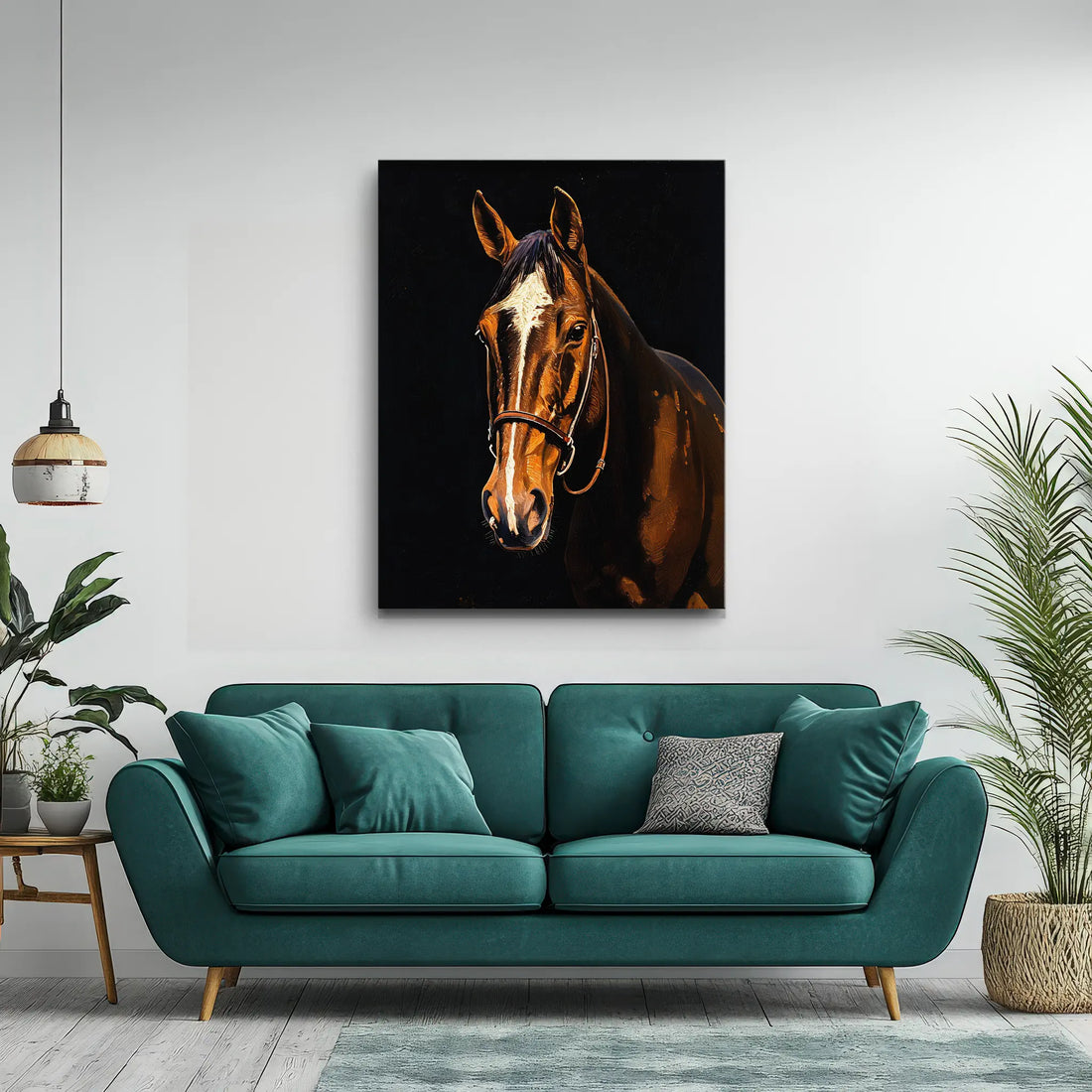 Brown Horse with Bridle Giclée Print 456011 Visual Wall Art AR3:4V-AR4:5V Giclée Print