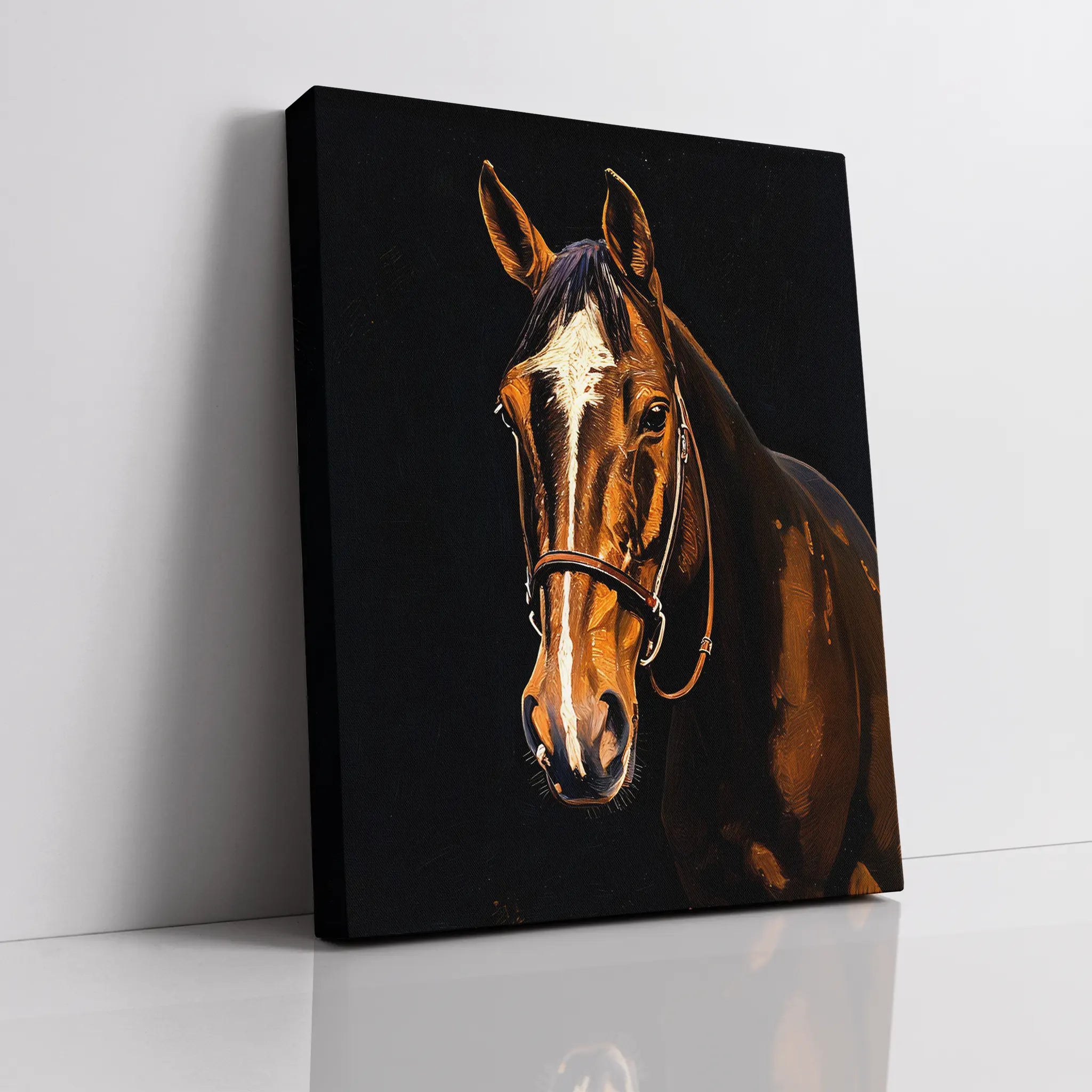 Brown Horse with Bridle Giclée Print 456011 Visual Wall Art AR3:4V-AR4:5V Giclée Print