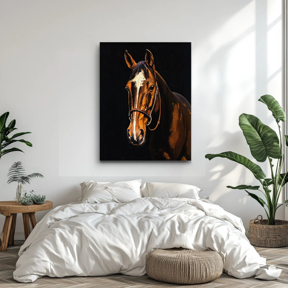Brown Horse with Bridle Giclée Print 456011 Visual Wall Art AR3:4V-AR4:5V Giclée Print