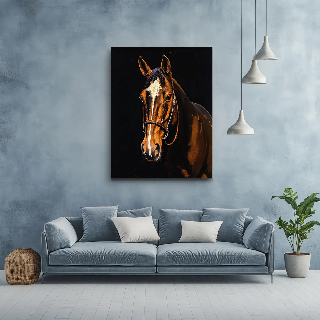 Brown Horse with Bridle Giclée Print 456011 Visual Wall Art AR3:4V-AR4:5V Giclée Print