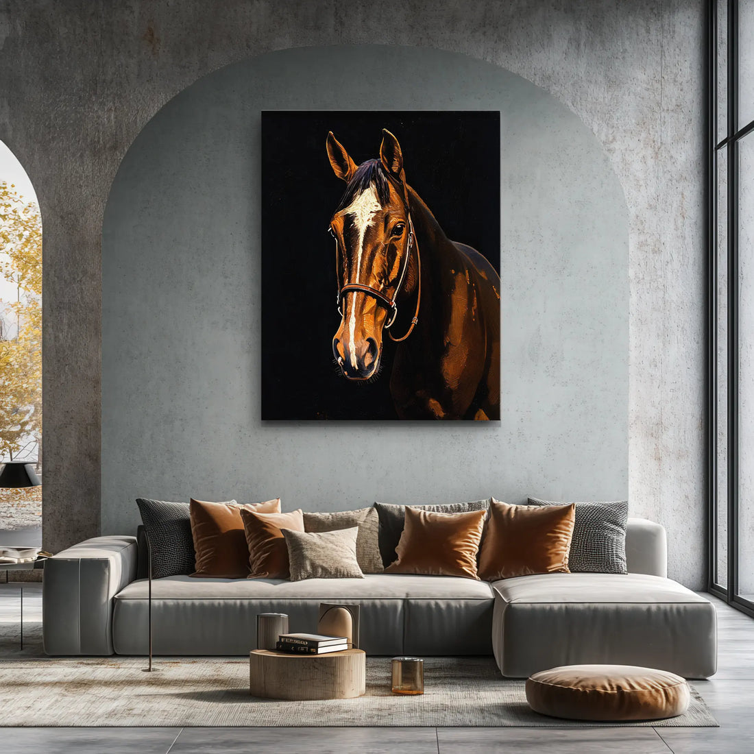 Brown Horse with Bridle Giclée Print 456011 Visual Wall Art AR3:4V-AR4:5V Giclée Print