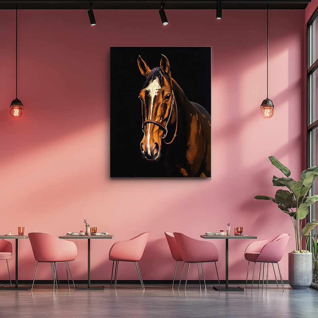 Brown Horse with Bridle Giclée Print 456011 Visual Wall Art AR3:4V-AR4:5V Giclée Print