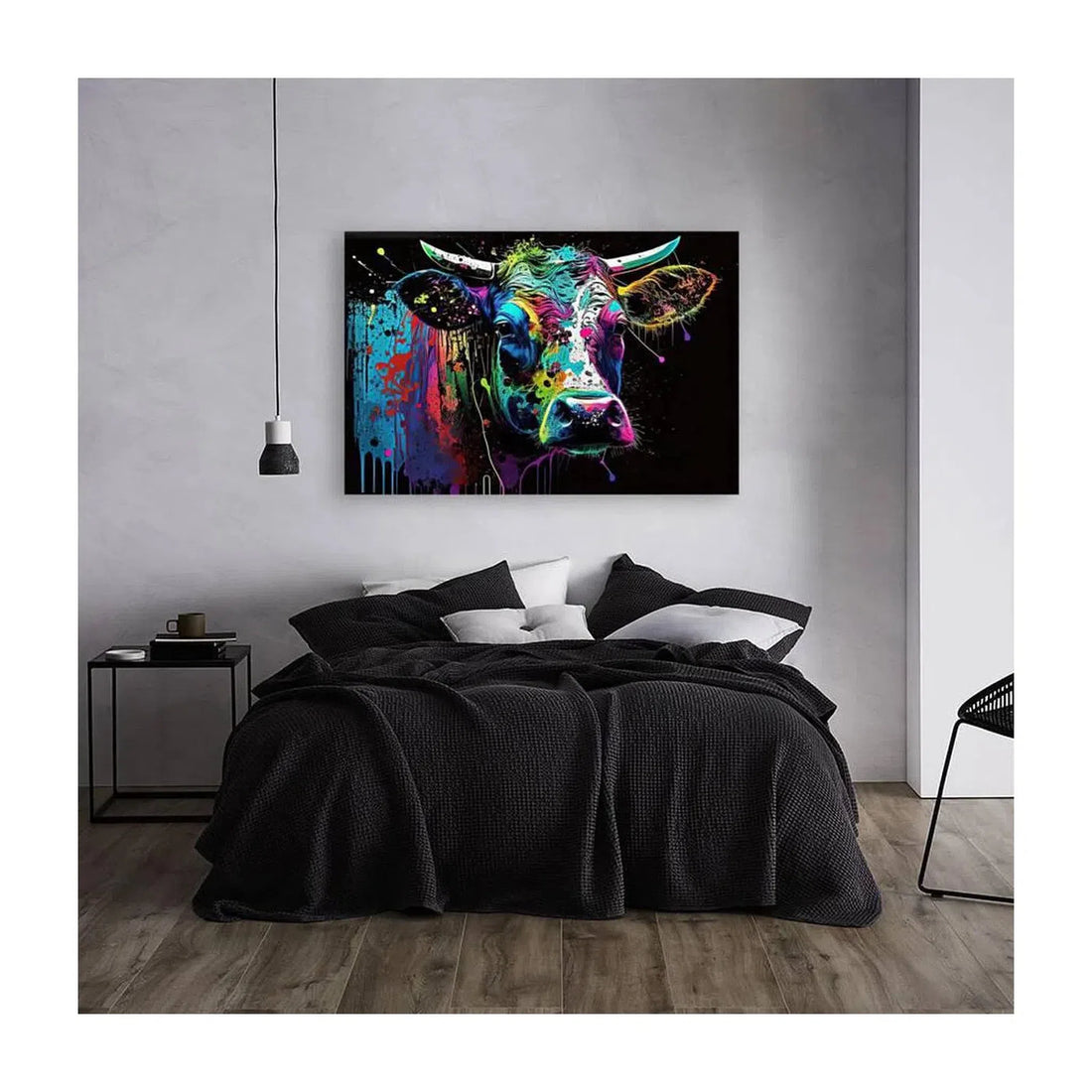 Bull Cow Portrait, Animal Art Print 32703 Visual Wall Art