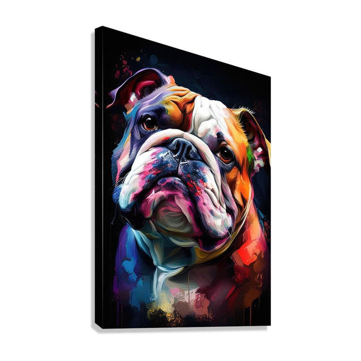 Bulldog Dog , Paw And Claws, Pet Portrait Print 23703 Giclée Stretched Canvas Print Visual Wall Art