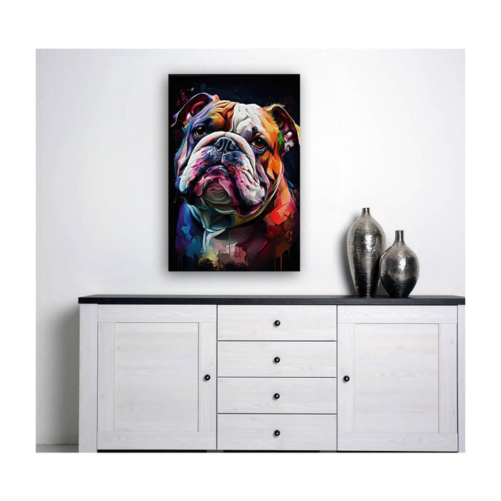 Bulldog Dog , Paw And Claws, Pet Portrait Print 23703 Visual Wall Art