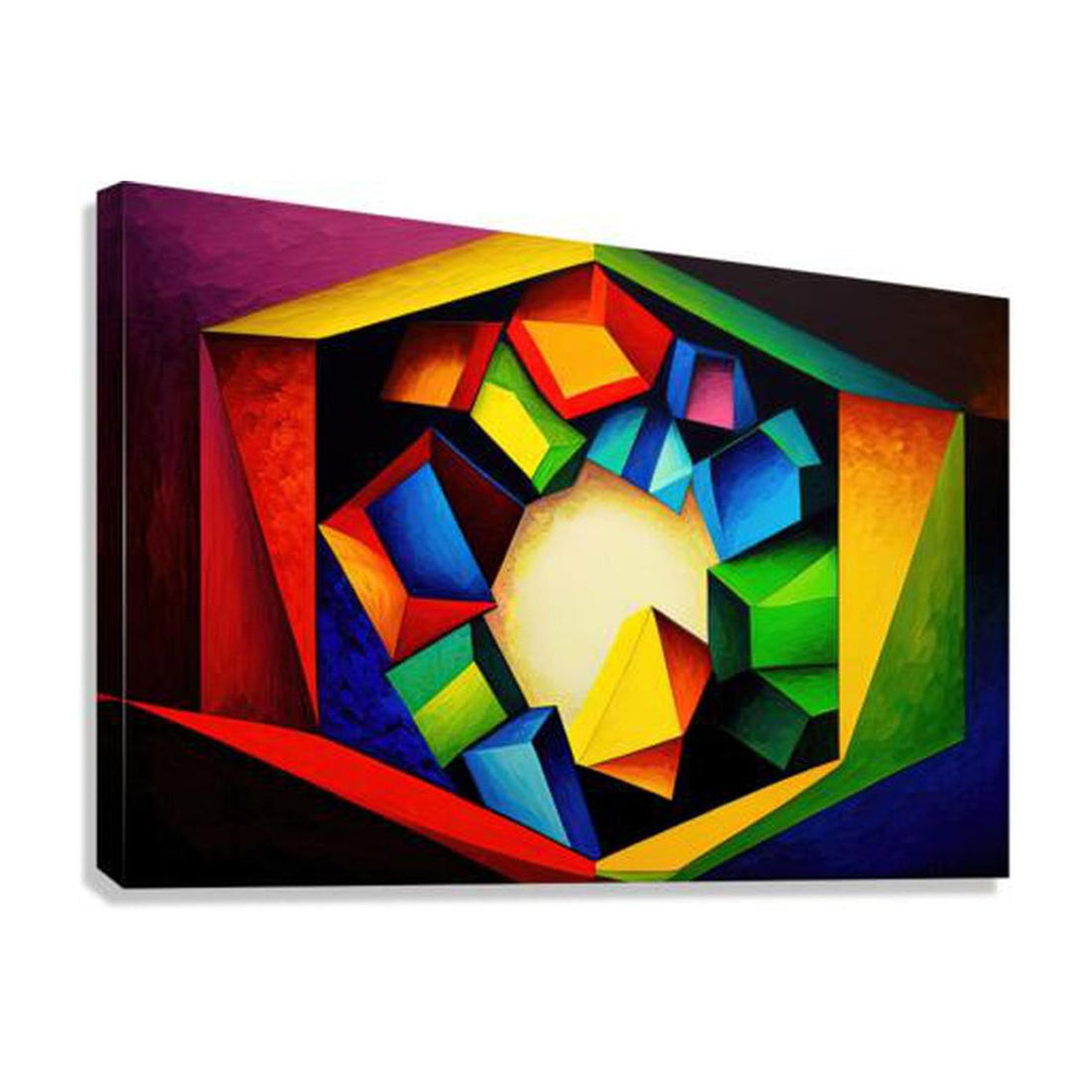 Bull'S Eye, Abstract Art Print 32514 Giclée Stretched Canvas Print Visual Wall Art