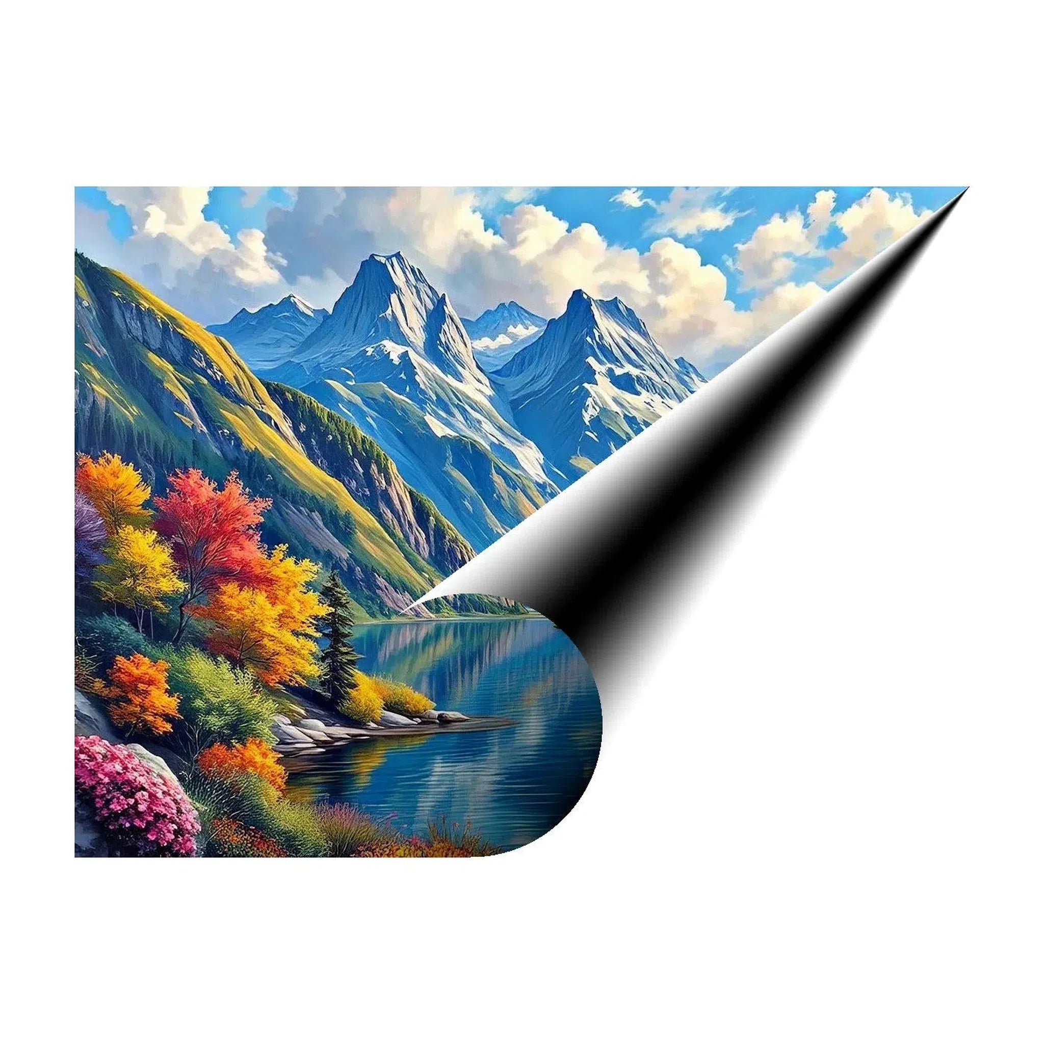 Calm Lake Scene Nature Art Print 43707 Giclée Fine Art Matte Paper Print Visual Wall Art