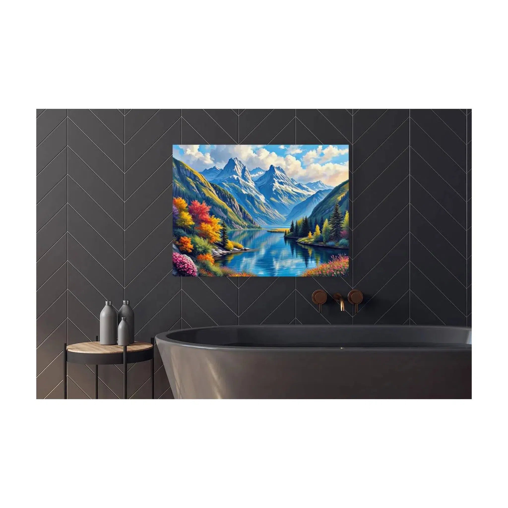 Calm Lake Scene Nature Art Print 43707 Visual Wall Art