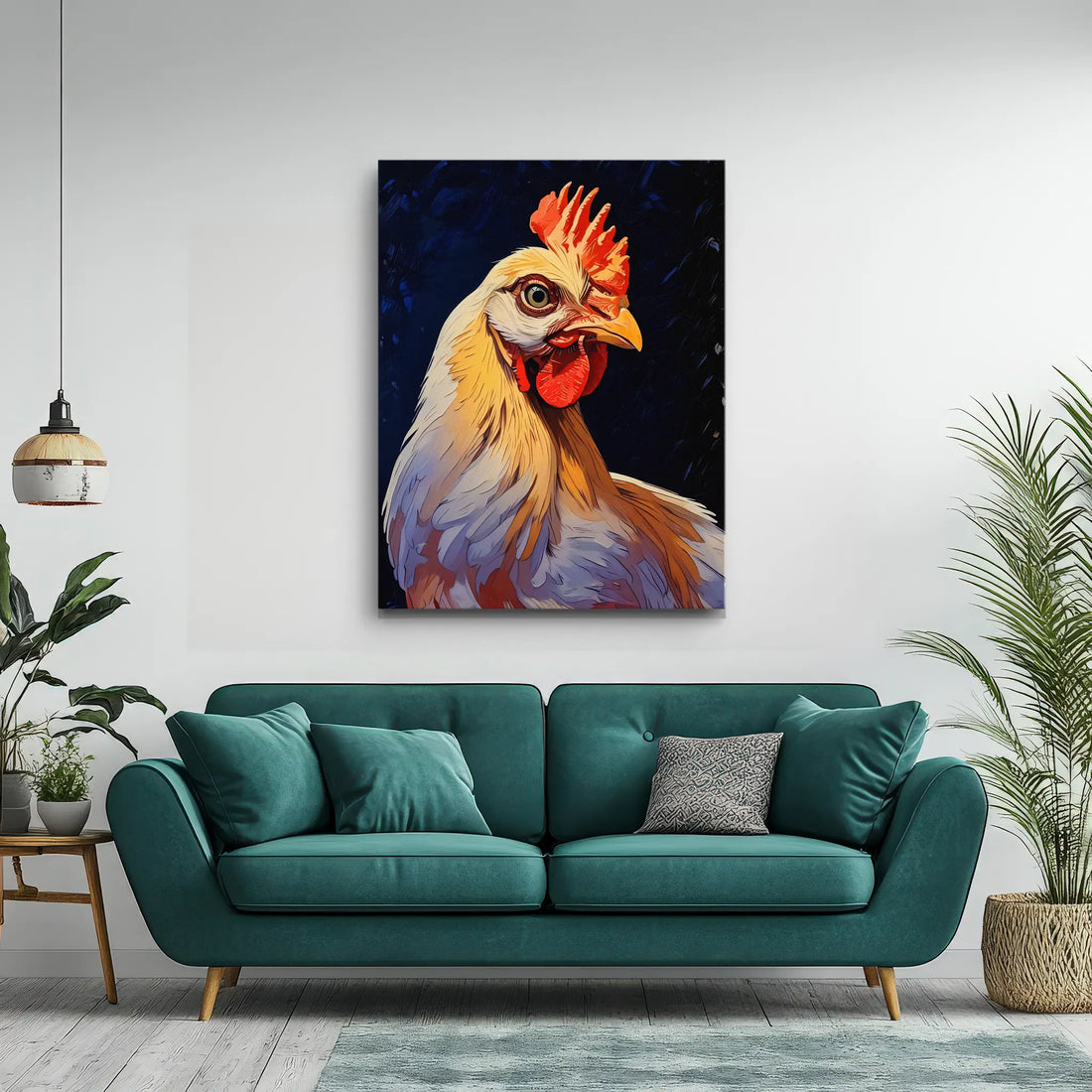 Calm Light Rooster Giclée Print 456012 Visual Wall Art AR3:4V-AR4:5V Giclée Print