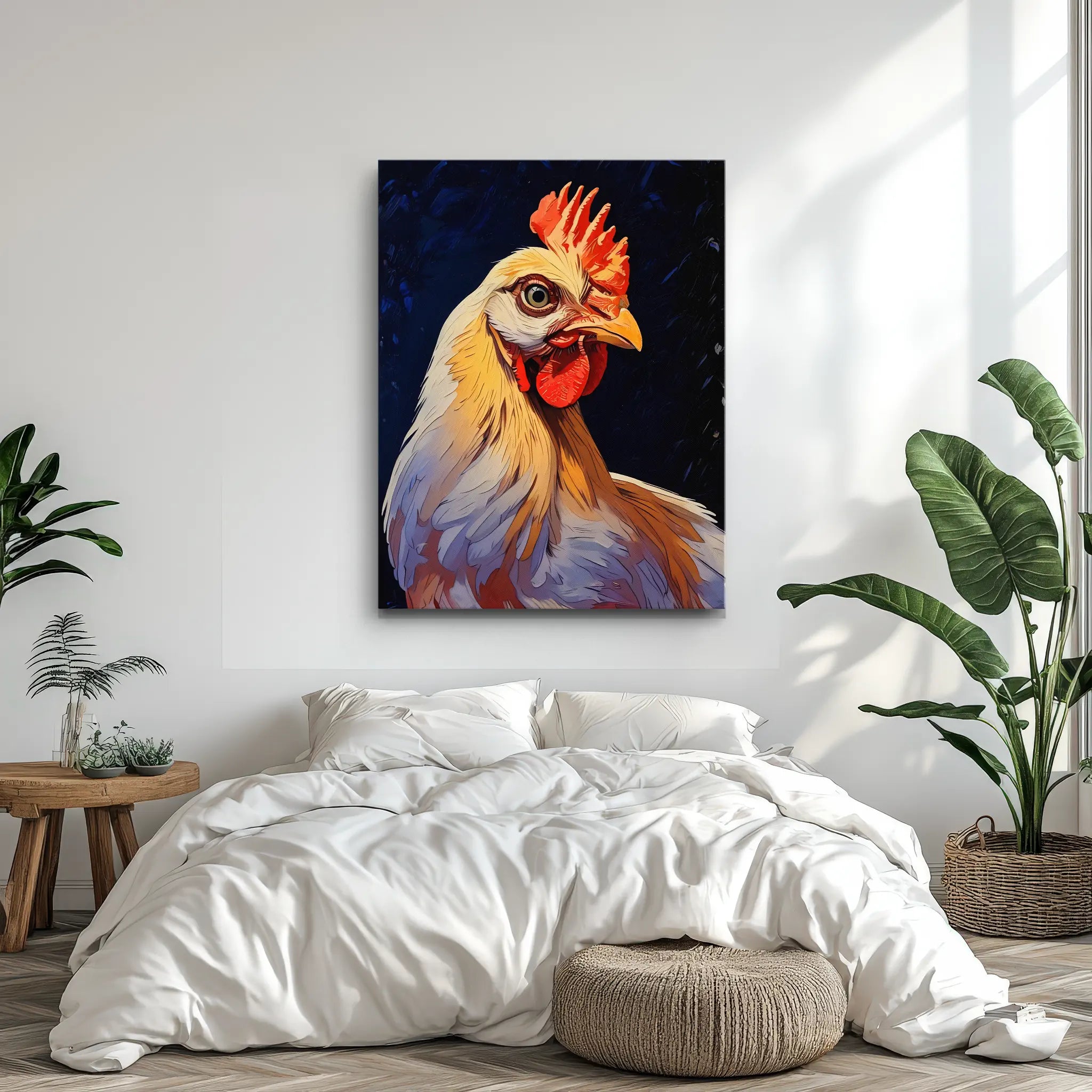 Calm Light Rooster Giclée Print 456012 Visual Wall Art AR3:4V-AR4:5V Giclée Print