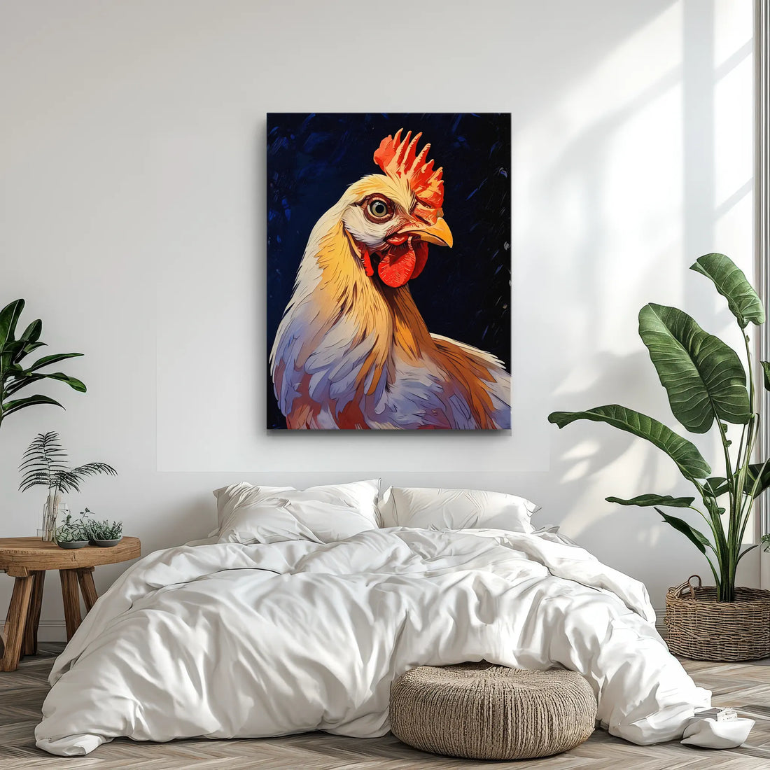 Calm Light Rooster Giclée Print 456012 Visual Wall Art AR3:4V-AR4:5V Giclée Print