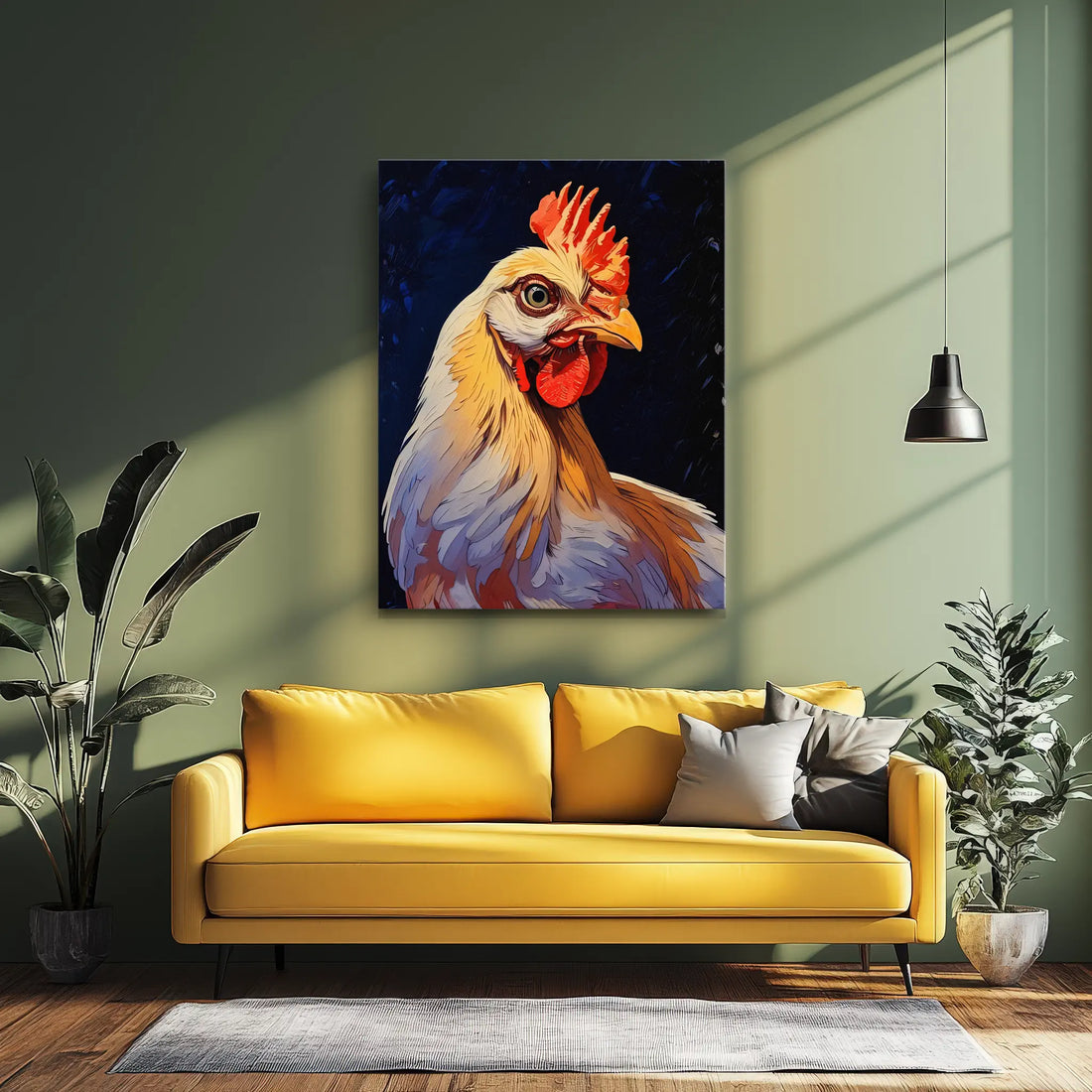 Calm Light Rooster Giclée Print 456012 Visual Wall Art AR3:4V-AR4:5V Giclée Print
