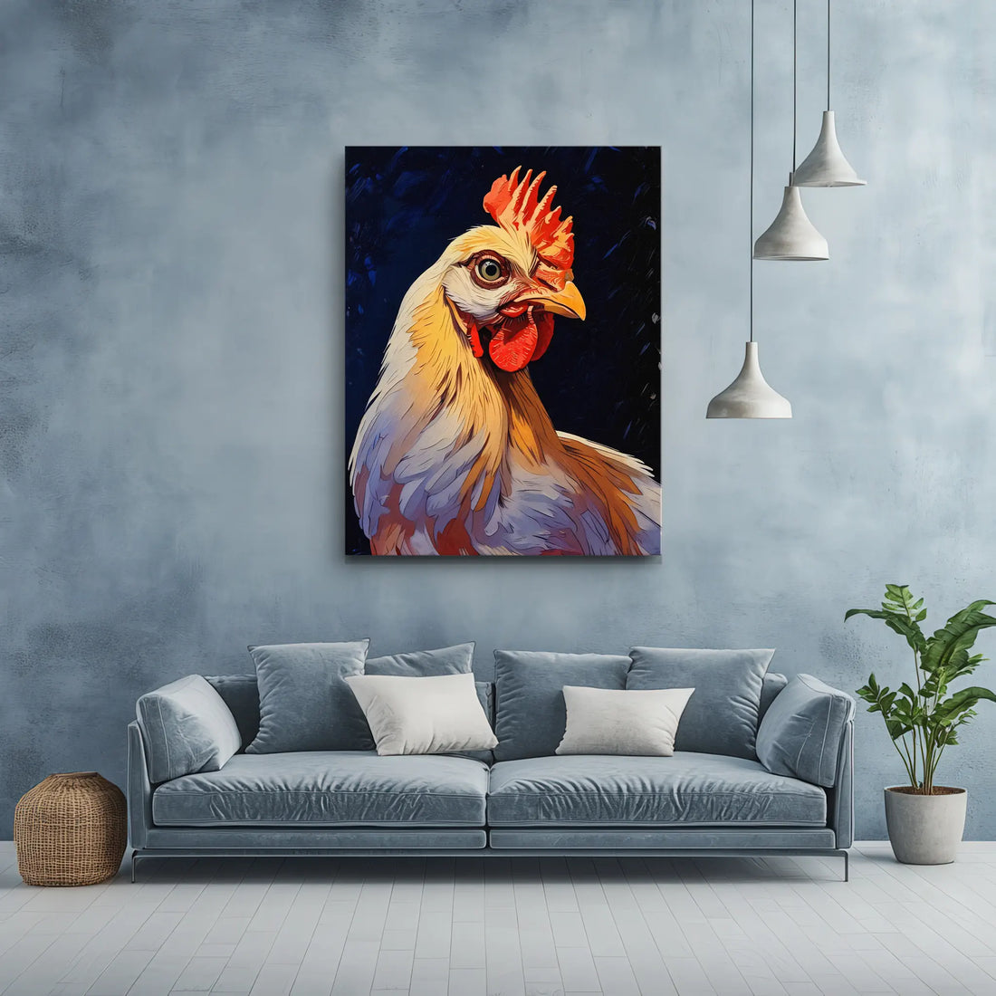 Calm Light Rooster Giclée Print 456012 Visual Wall Art AR3:4V-AR4:5V Giclée Print
