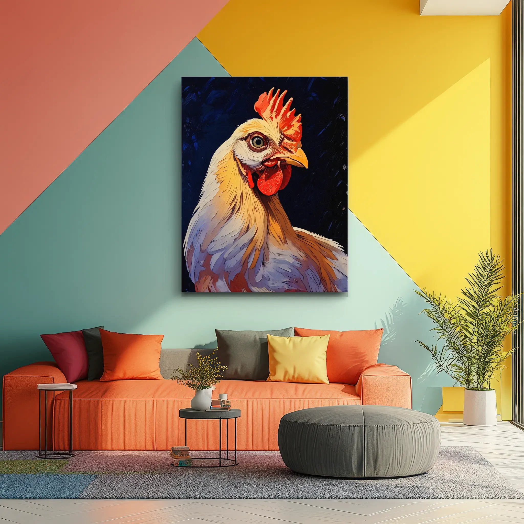 Calm Light Rooster Giclée Print 456012 Visual Wall Art AR3:4V-AR4:5V Giclée Print