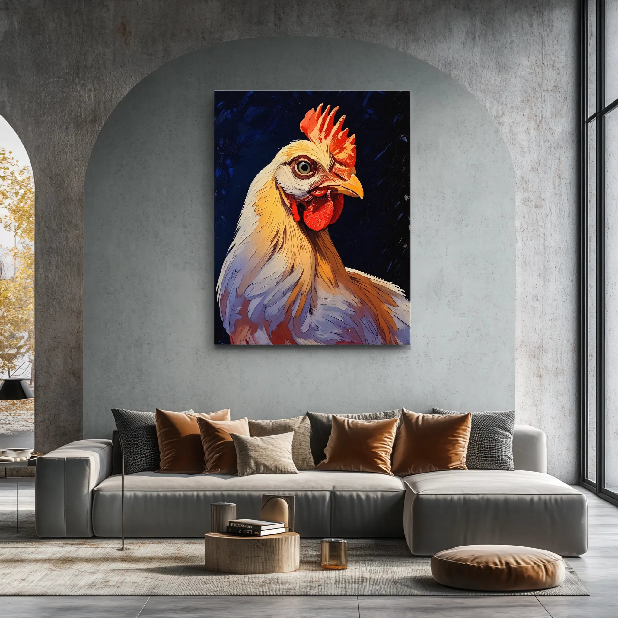 Calm Light Rooster Giclée Print 456012 Visual Wall Art AR3:4V-AR4:5V Giclée Print