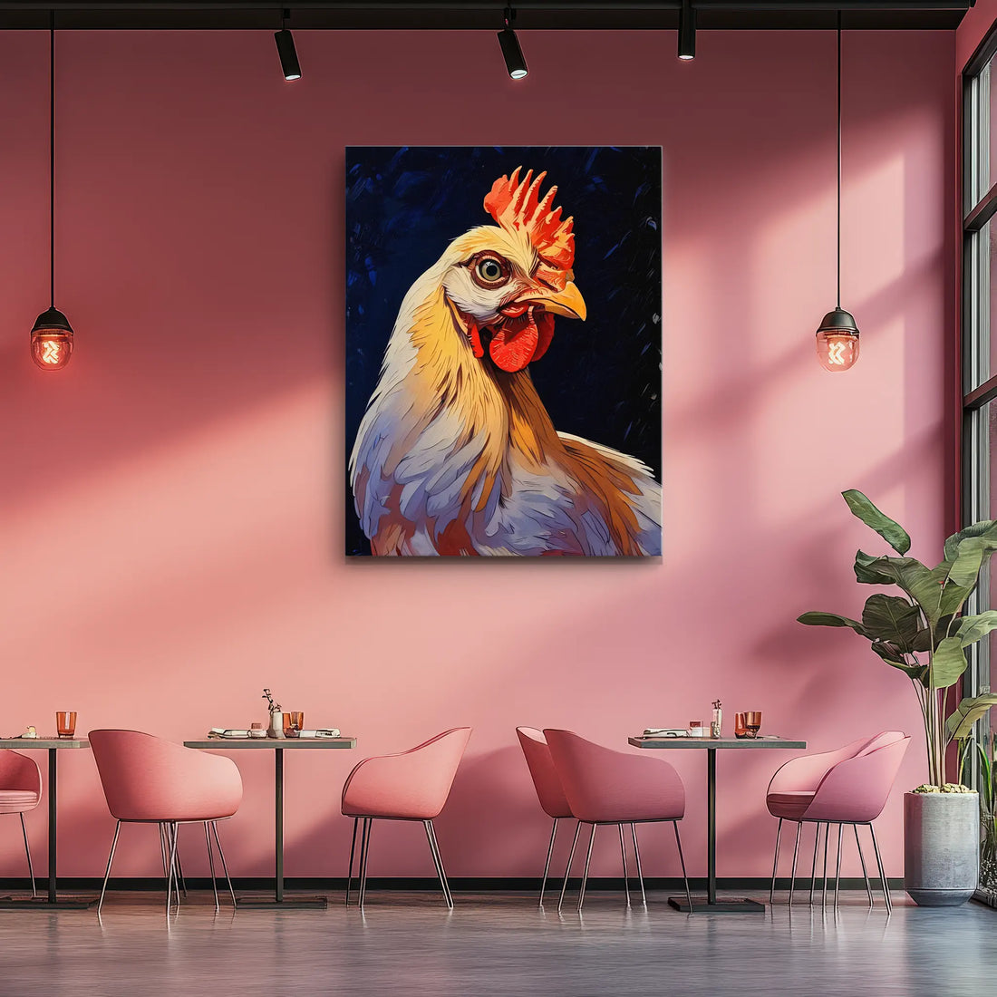 Calm Light Rooster Giclée Print 456012 Visual Wall Art AR3:4V-AR4:5V Giclée Print