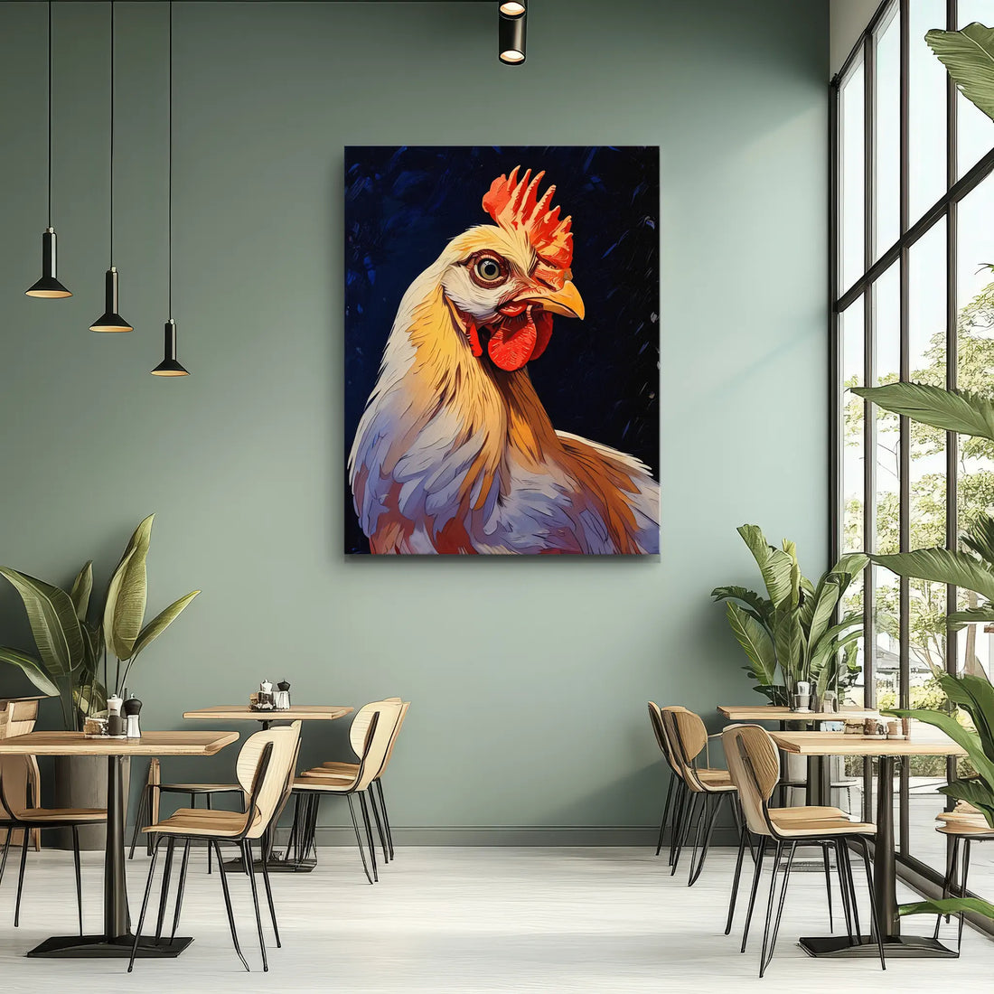 Calm Light Rooster Giclée Print 456012 Visual Wall Art AR3:4V-AR4:5V Giclée Print
