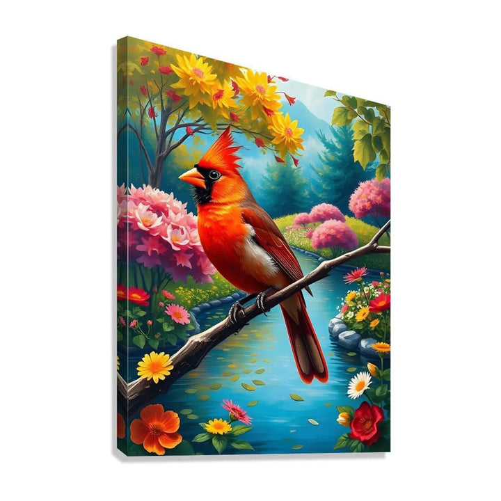 Cardinalis Cardinal Northern Cardinal, Bird Art Print 34224 Giclée Stretched Canvas Print Visual Wall Art