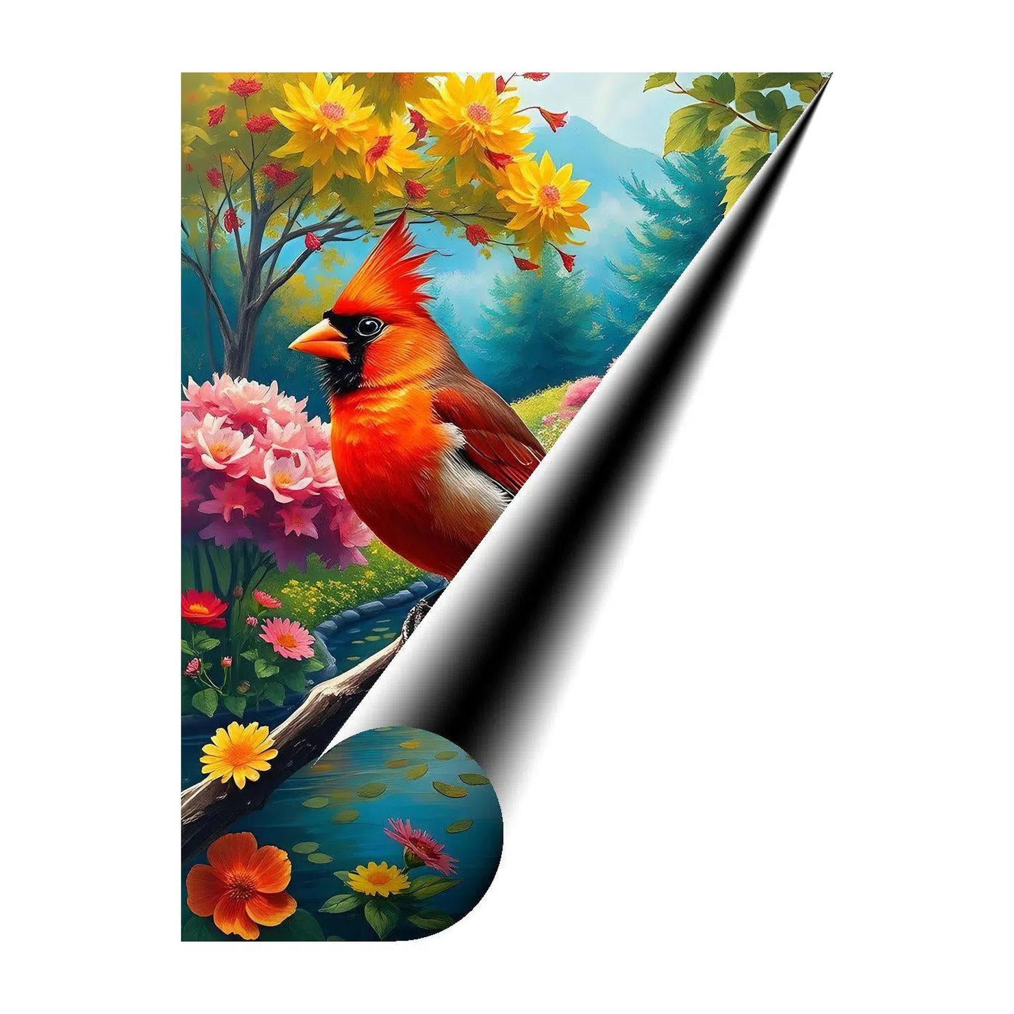 Cardinalis Cardinal Northern Cardinal, Bird Art Print 34224 Giclée Rolled Canvas Print Visual Wall Art