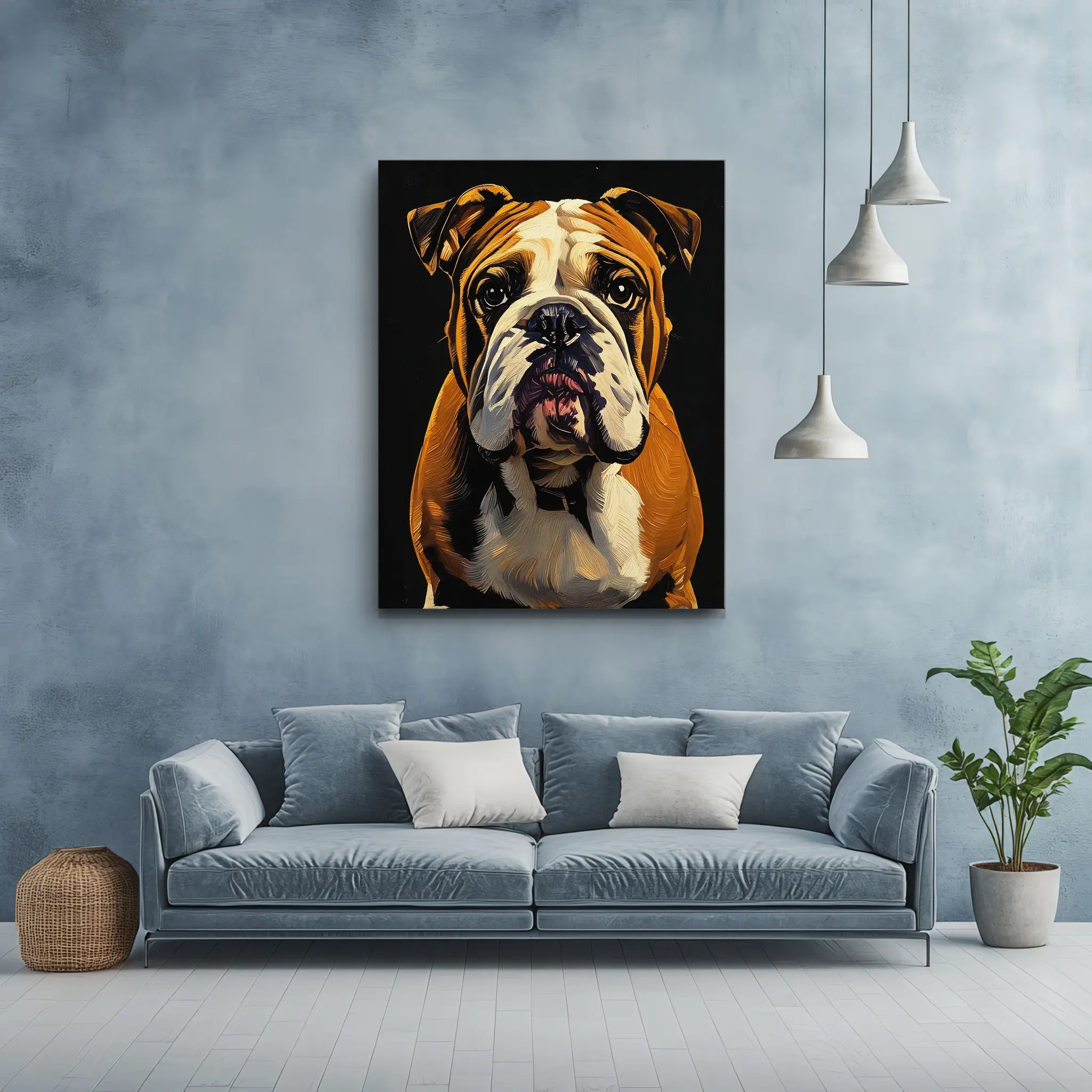 Charming Bulldog Giclée Print 456013 Visual Wall Art AR3:4V-AR4:5V Giclée Print