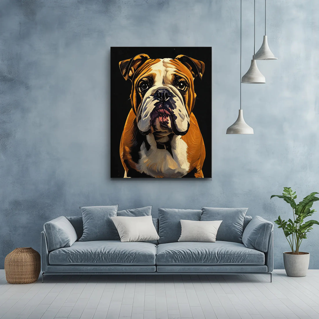 Charming Bulldog Giclée Print 456013 Visual Wall Art AR3:4V-AR4:5V Giclée Print