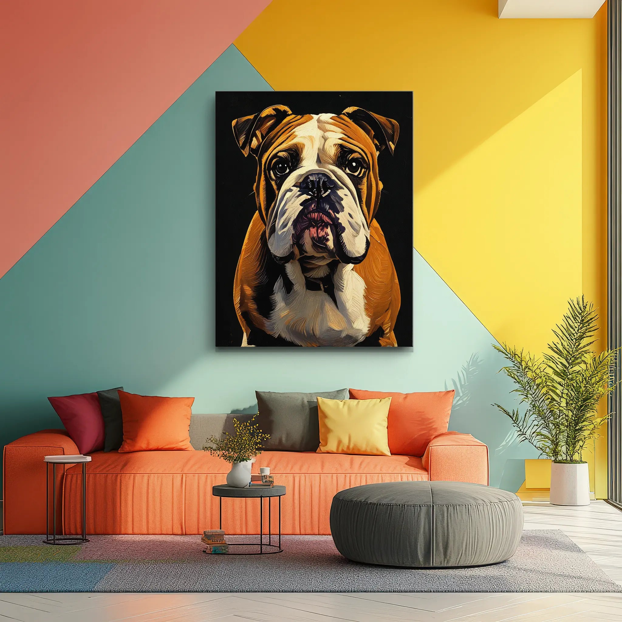 Charming Bulldog Giclée Print 456013 Visual Wall Art AR3:4V-AR4:5V Giclée Print