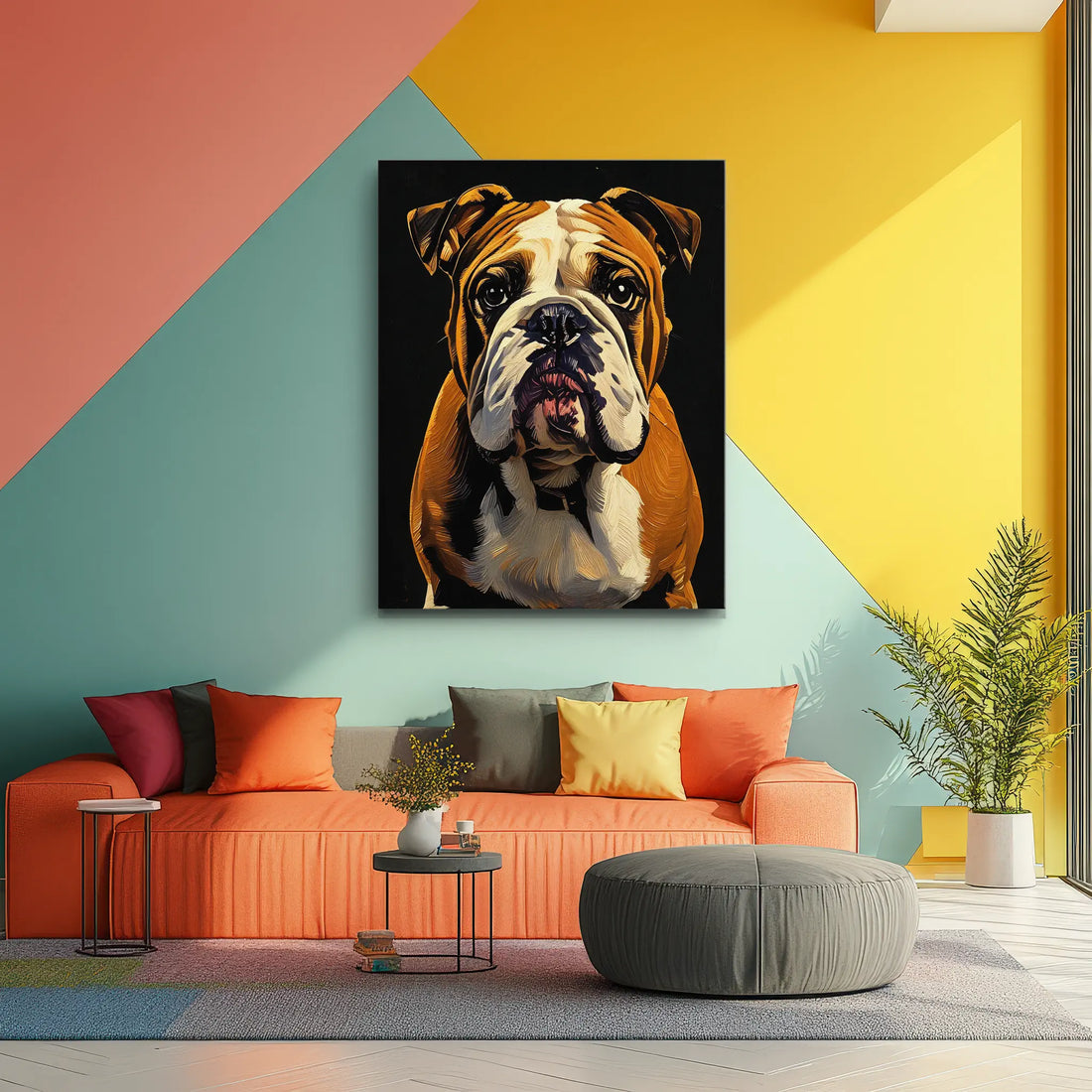 Charming Bulldog Giclée Print 456013 Visual Wall Art AR3:4V-AR4:5V Giclée Print