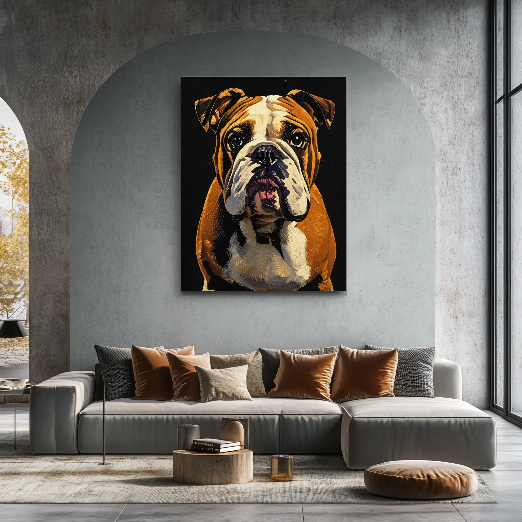 Charming Bulldog Giclée Print 456013 Visual Wall Art AR3:4V-AR4:5V Giclée Print