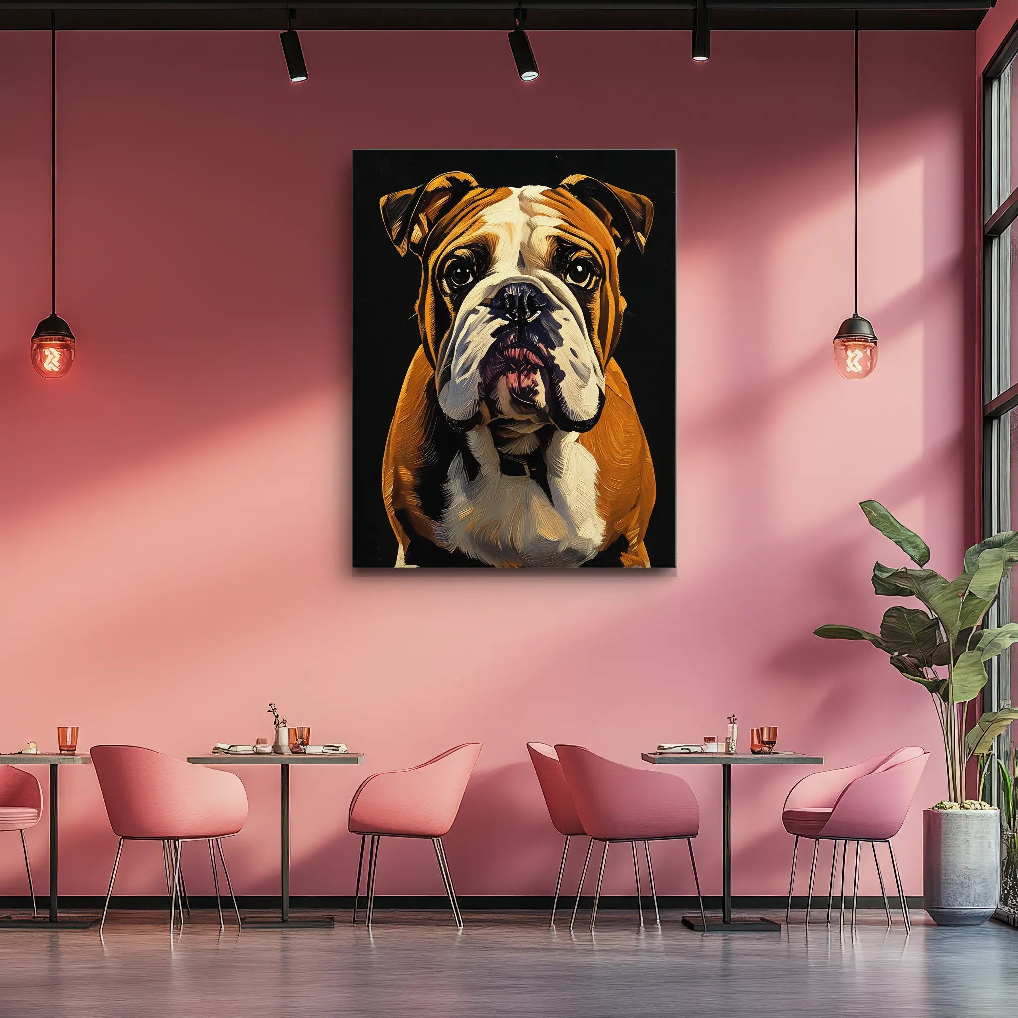 Charming Bulldog Giclée Print 456013 Visual Wall Art AR3:4V-AR4:5V Giclée Print