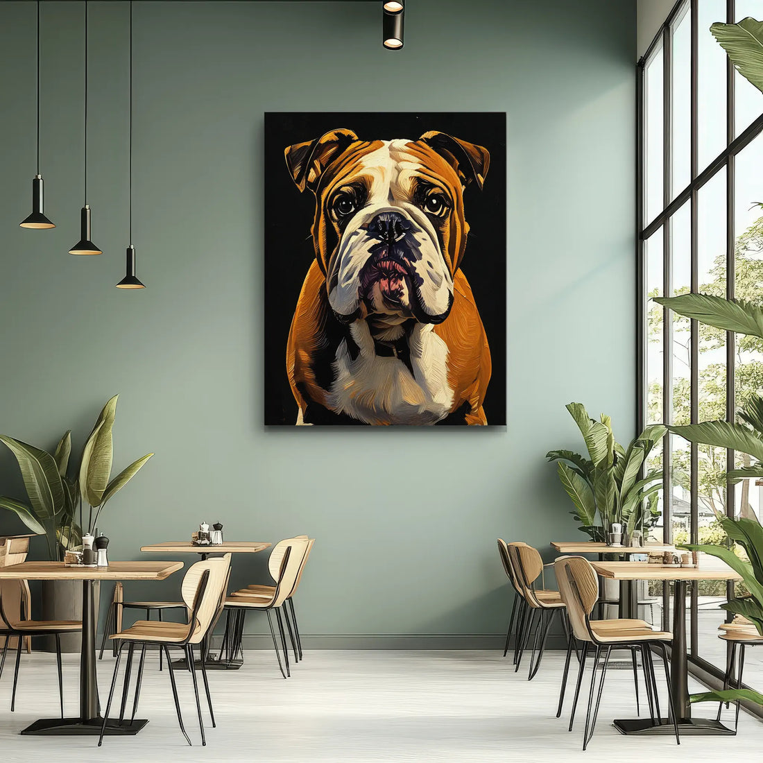 Charming Bulldog Giclée Print 456013 Visual Wall Art AR3:4V-AR4:5V Giclée Print