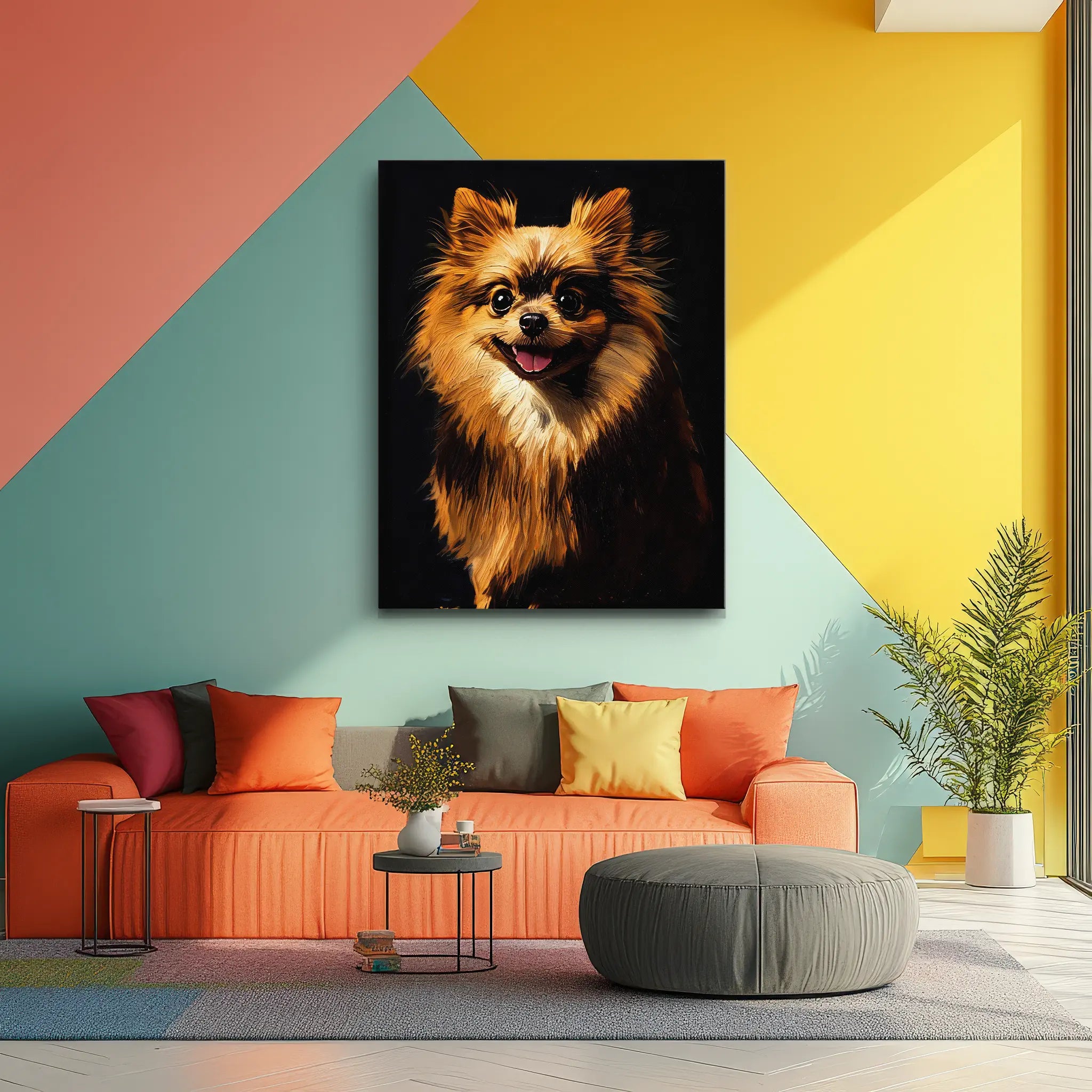 Cheerful Pomeranian Giclée Print 456015 Visual Wall Art AR3:4V-AR4:5V Giclée Print
