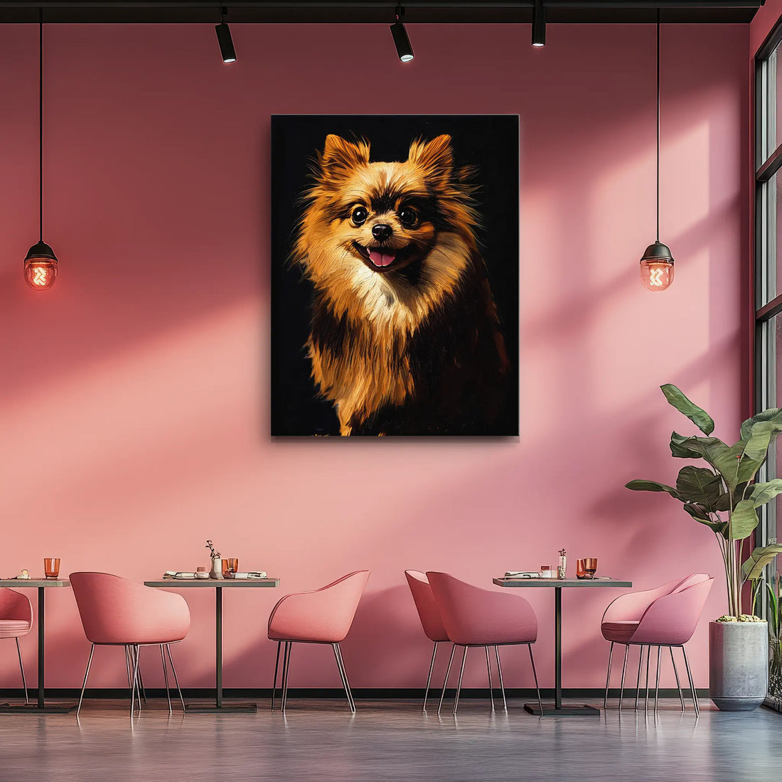 Cheerful Pomeranian Giclée Print 456015 Visual Wall Art AR3:4V-AR4:5V Giclée Print