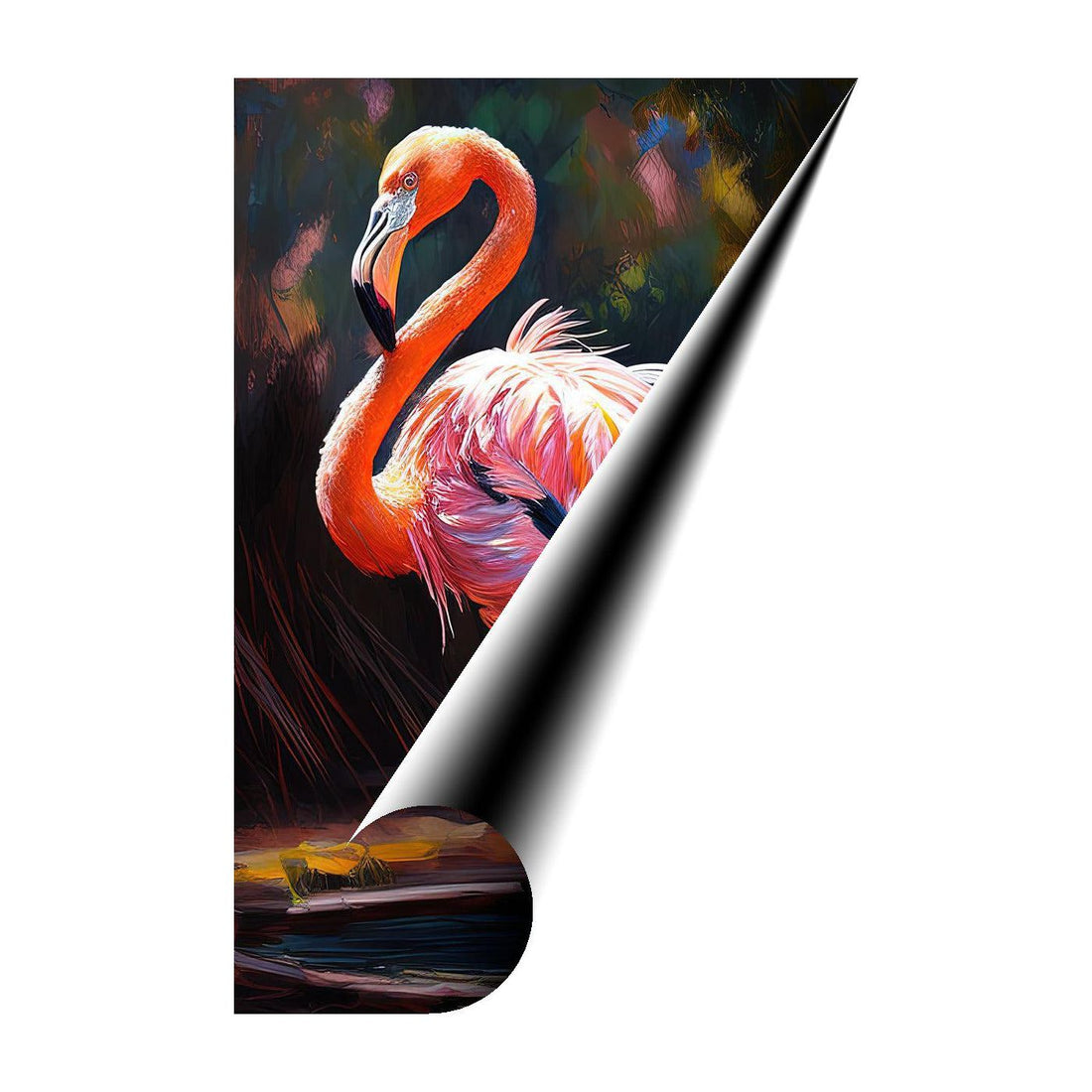 Chilean Flamingo, Phoenicopterus Chile, Bird Art Print 23203 Giclee Rolled Canvas Print Visual Wall Art