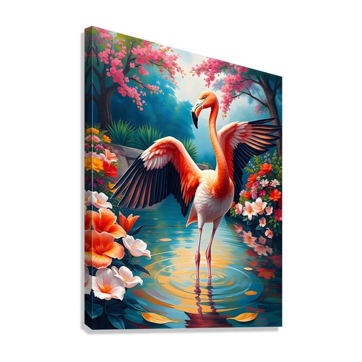 Chilean Flamingo Phoenicopterus Chile, Bird Art Print 34216 Giclée Stretched Canvas Print Visual Wall Art