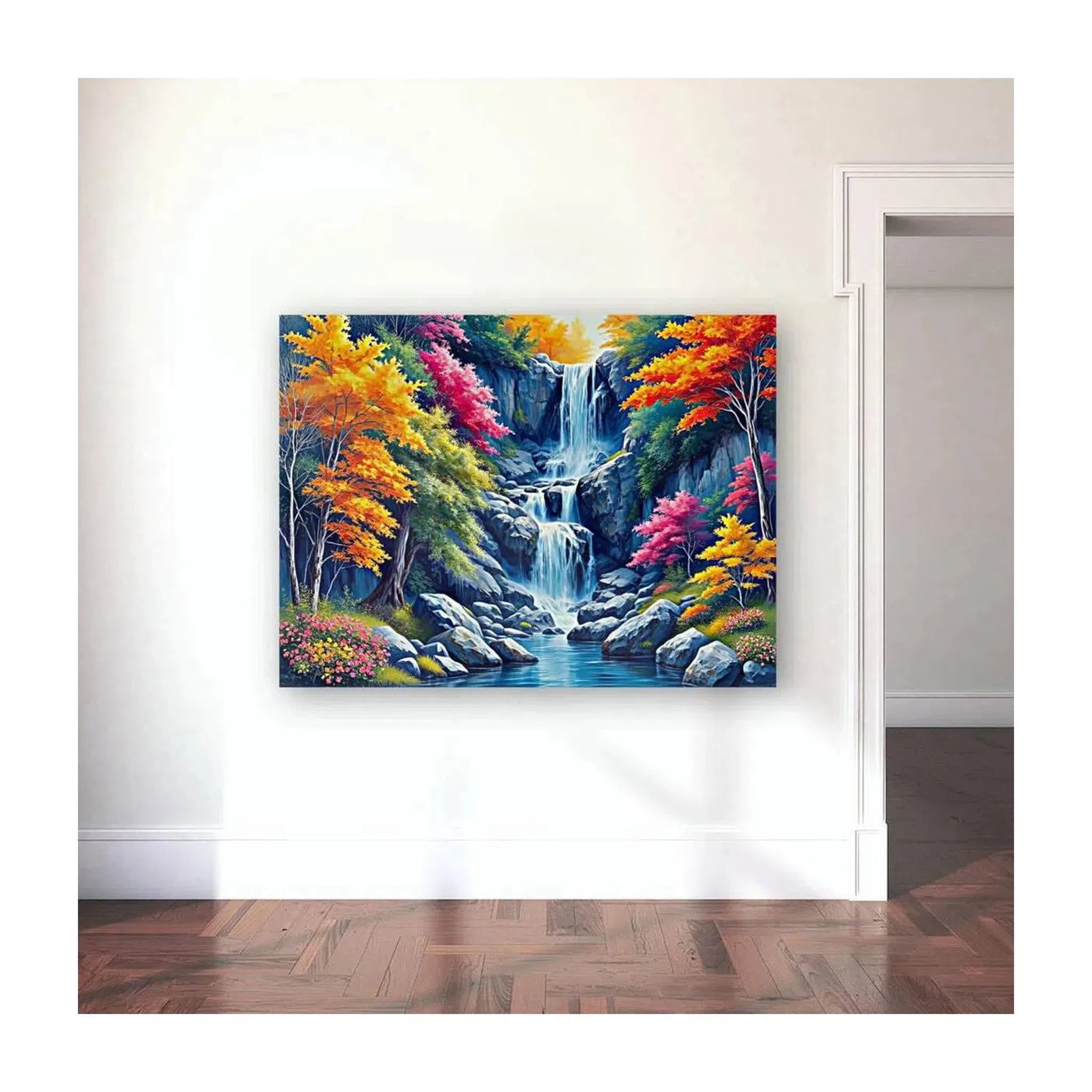 Cliffs In A Lush Forest Nature Art Print 43708 Visual Wall Art