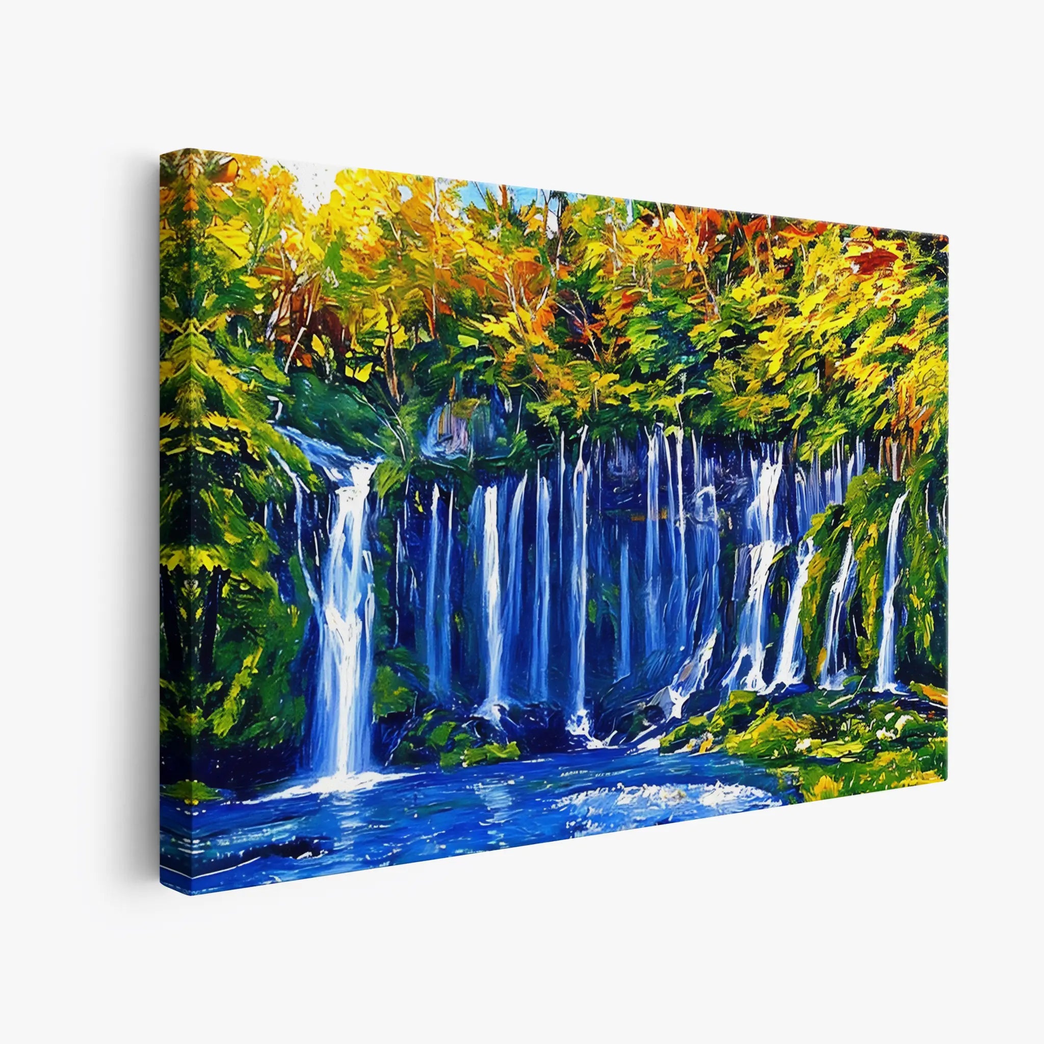 Cliffside Waterfalls and Emerald Lake Giclée Print 323011 Visual Wall Art AR3:2H Giclée Print
