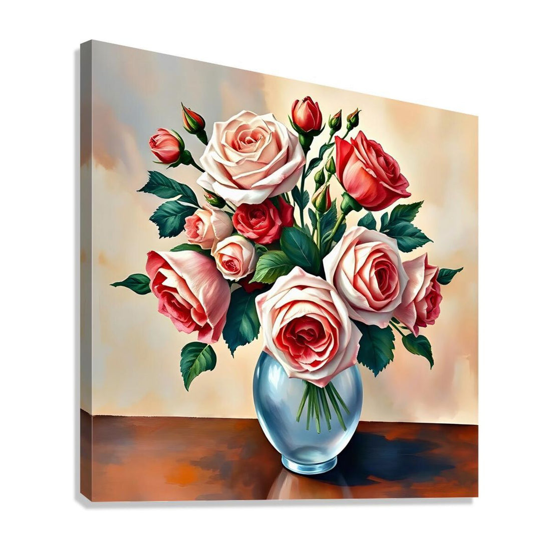 Close-Up Of Roses Still Life Print-11907 Giclée Stretched Canvas Print Visual Wall Art