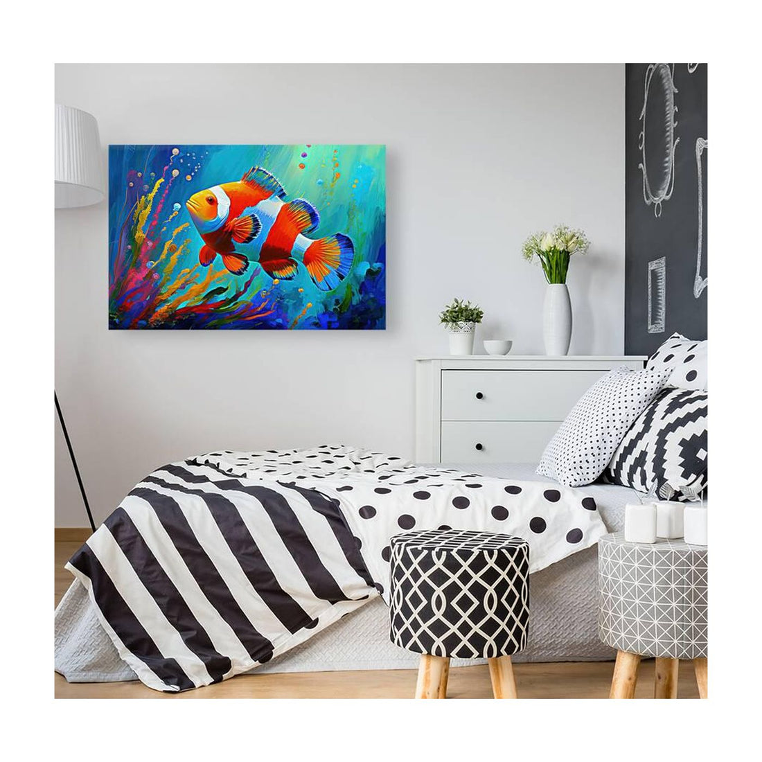 Clownfish In Aquarium, Fish Art Print 32200 Visual Wall Art