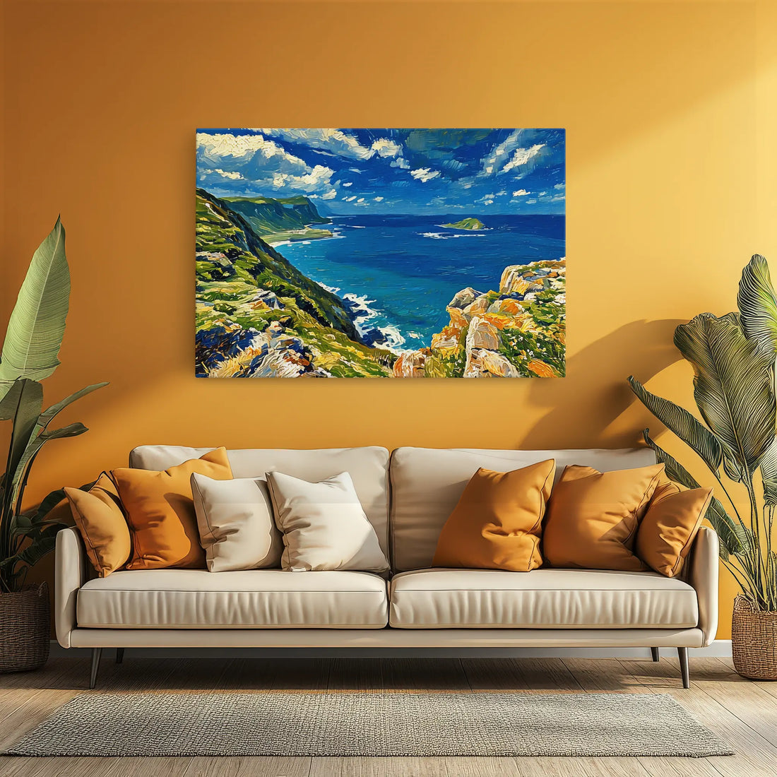 Coastal Cliffs and Blue Ocean Giclée Print 323012 Visual Wall Art AR3:2H Giclée Print