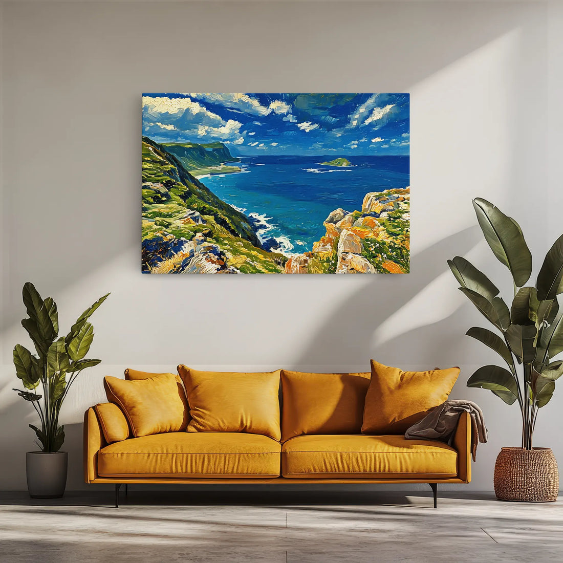 Coastal Cliffs and Blue Ocean Giclée Print 323012 Visual Wall Art AR3:2H Giclée Print