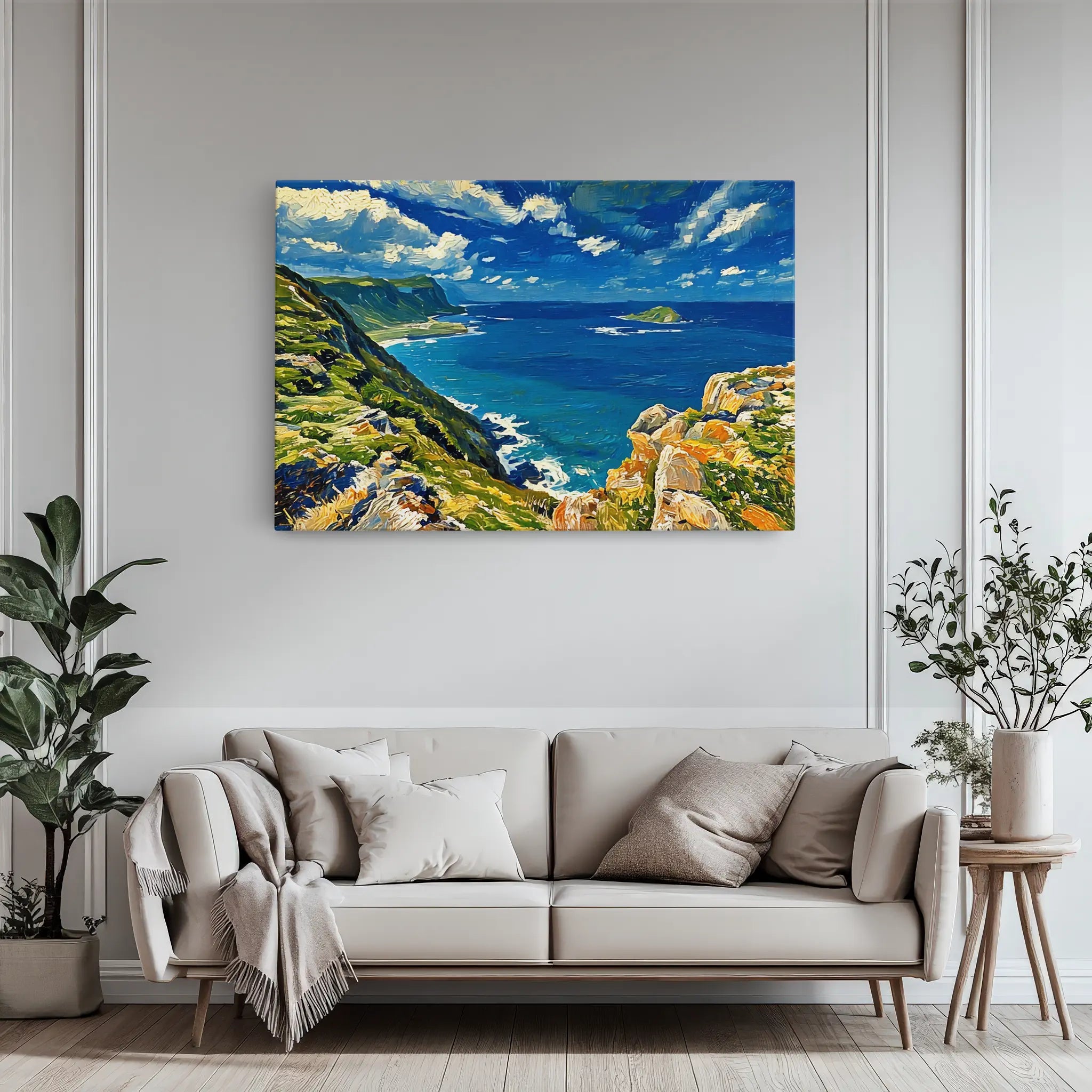 Coastal Cliffs and Blue Ocean Giclée Print 323012 Visual Wall Art AR3:2H Giclée Print