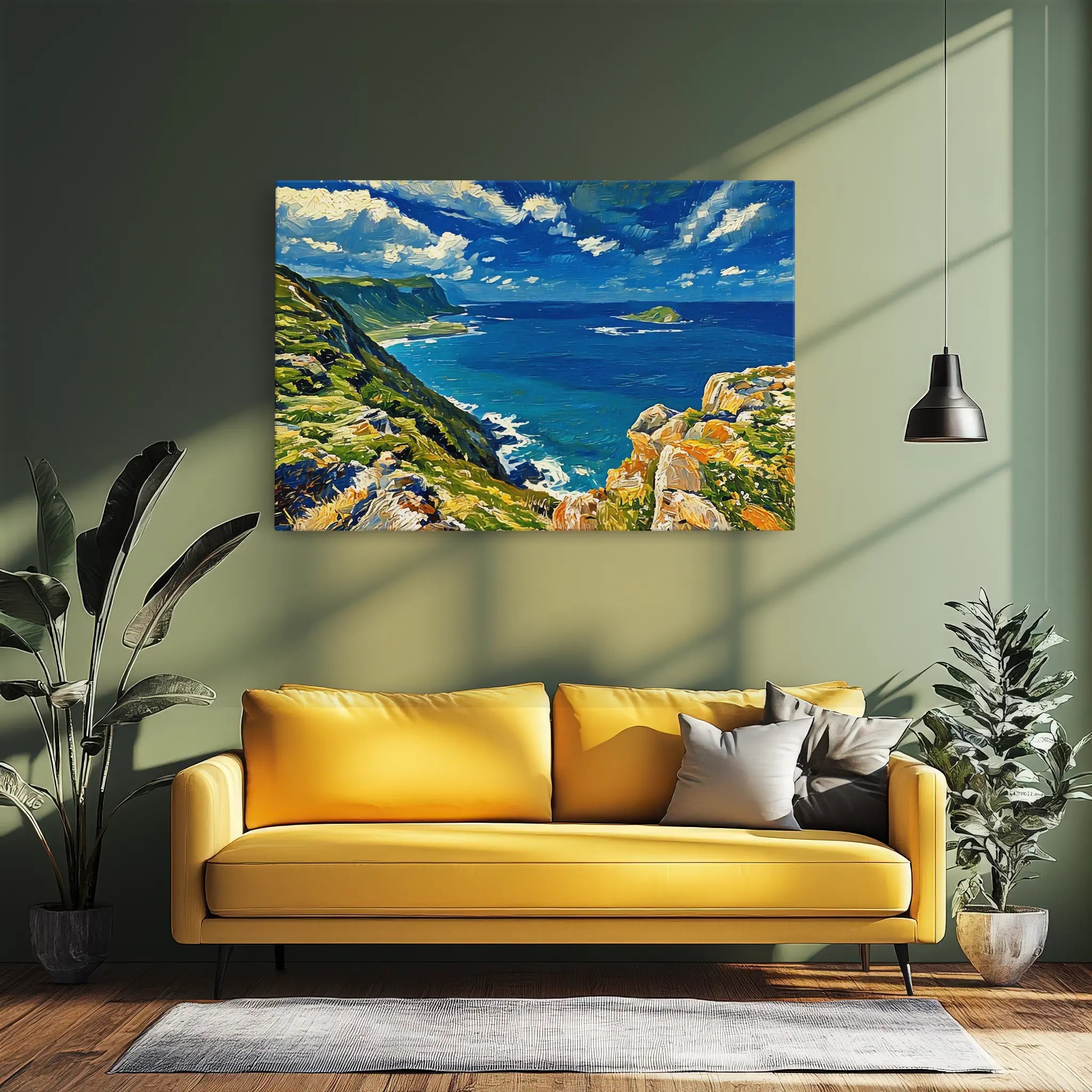 Coastal Cliffs and Blue Ocean Giclée Print 323012 Visual Wall Art AR3:2H Giclée Print