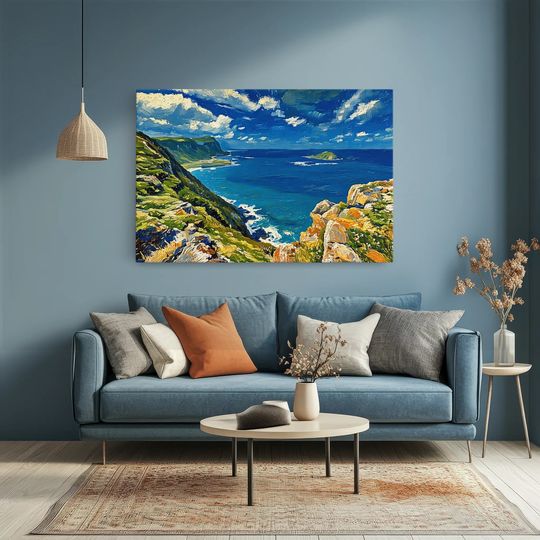 Coastal Cliffs and Blue Ocean Giclée Print 323012 Visual Wall Art AR3:2H Giclée Print