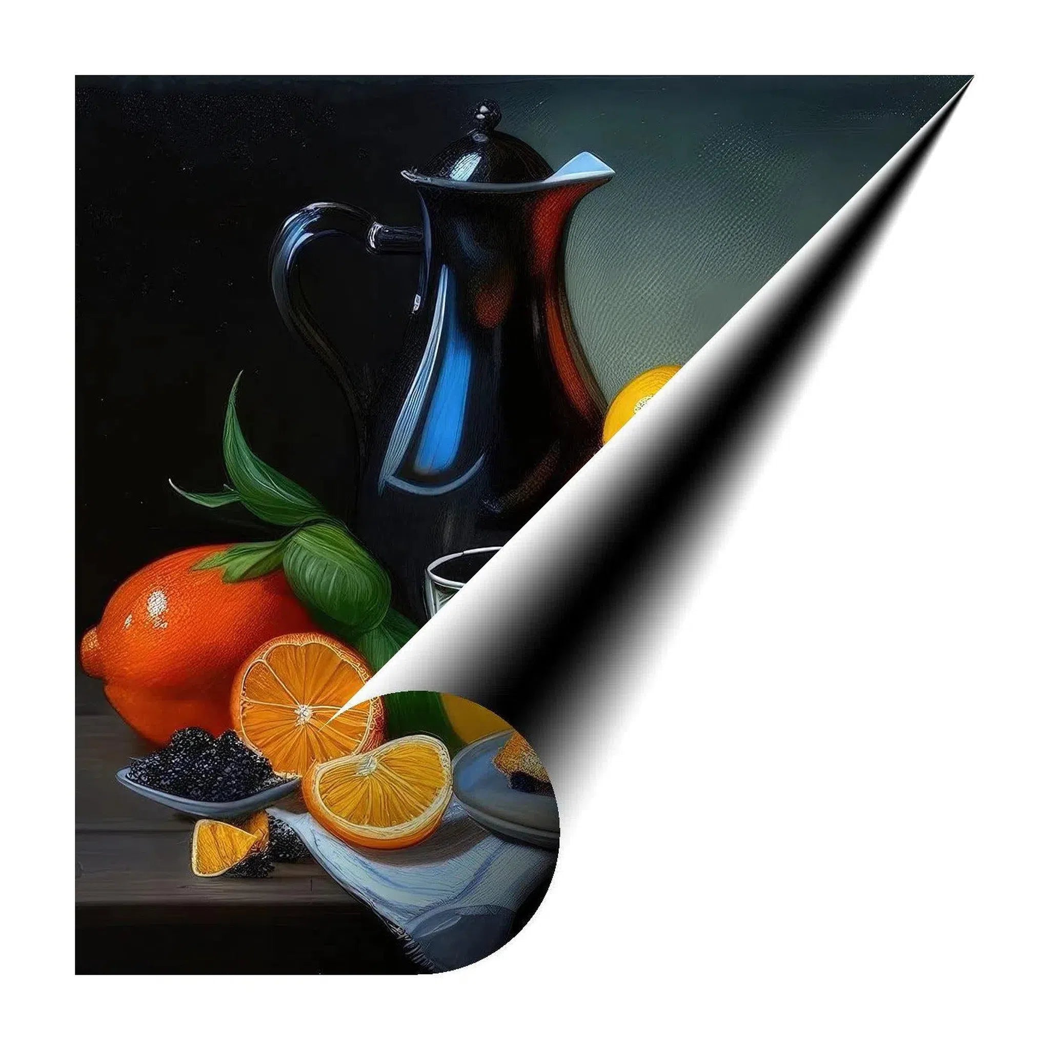 Coffe Croissant Breakfast Food, Still Life Art Print 11700 Giclée Rolled Canvas Print Visual Wall Art