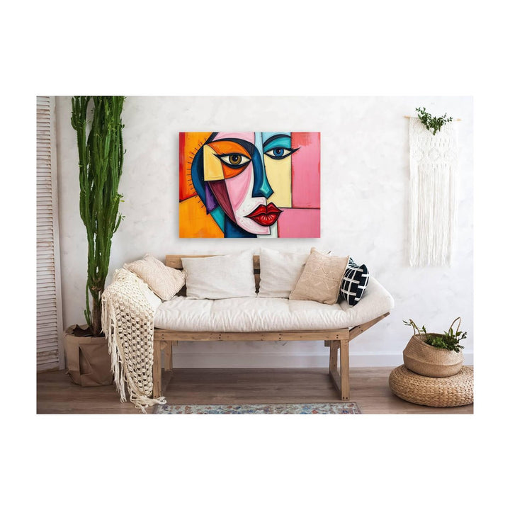 Colorful Visage, Abstract Art Print 43635 Visual Wall Art