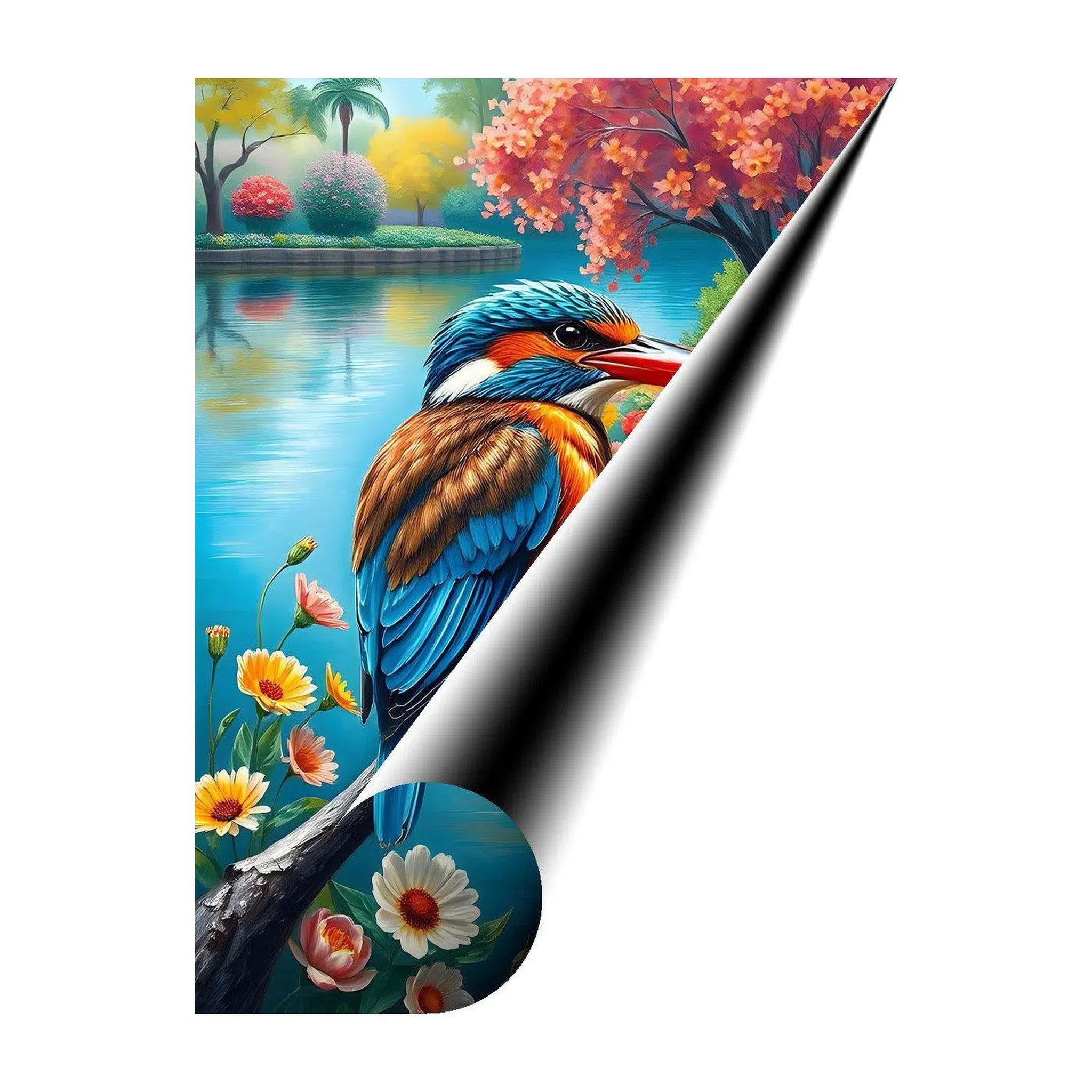 Common Kingfisher Alcedo Atthis, Bird Art Print 34217 Giclée Rolled Canvas Print Visual Wall Art