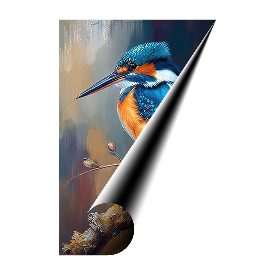 Common Kingfisher, Alcedon Atthis, Bird Art Print 23211 Giclee Rolled Canvas Print Visual Wall Art