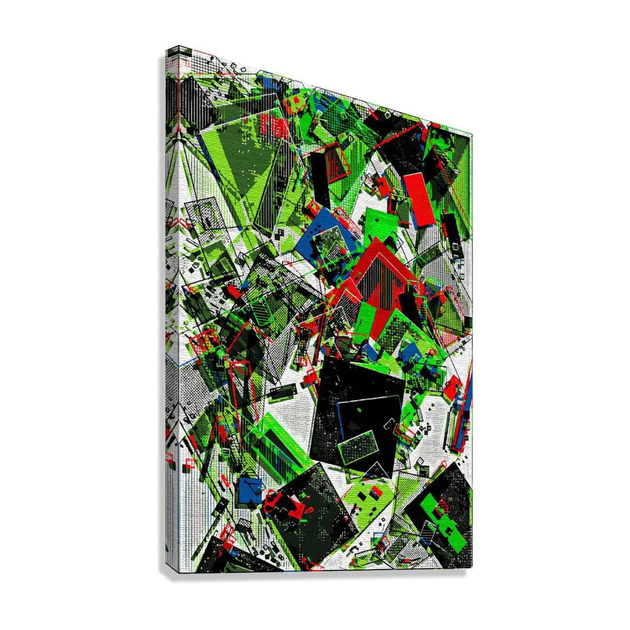 Complex Exploration Abstract Art Print 23100 Giclée Stretched Canvas Print Visual Wall Art